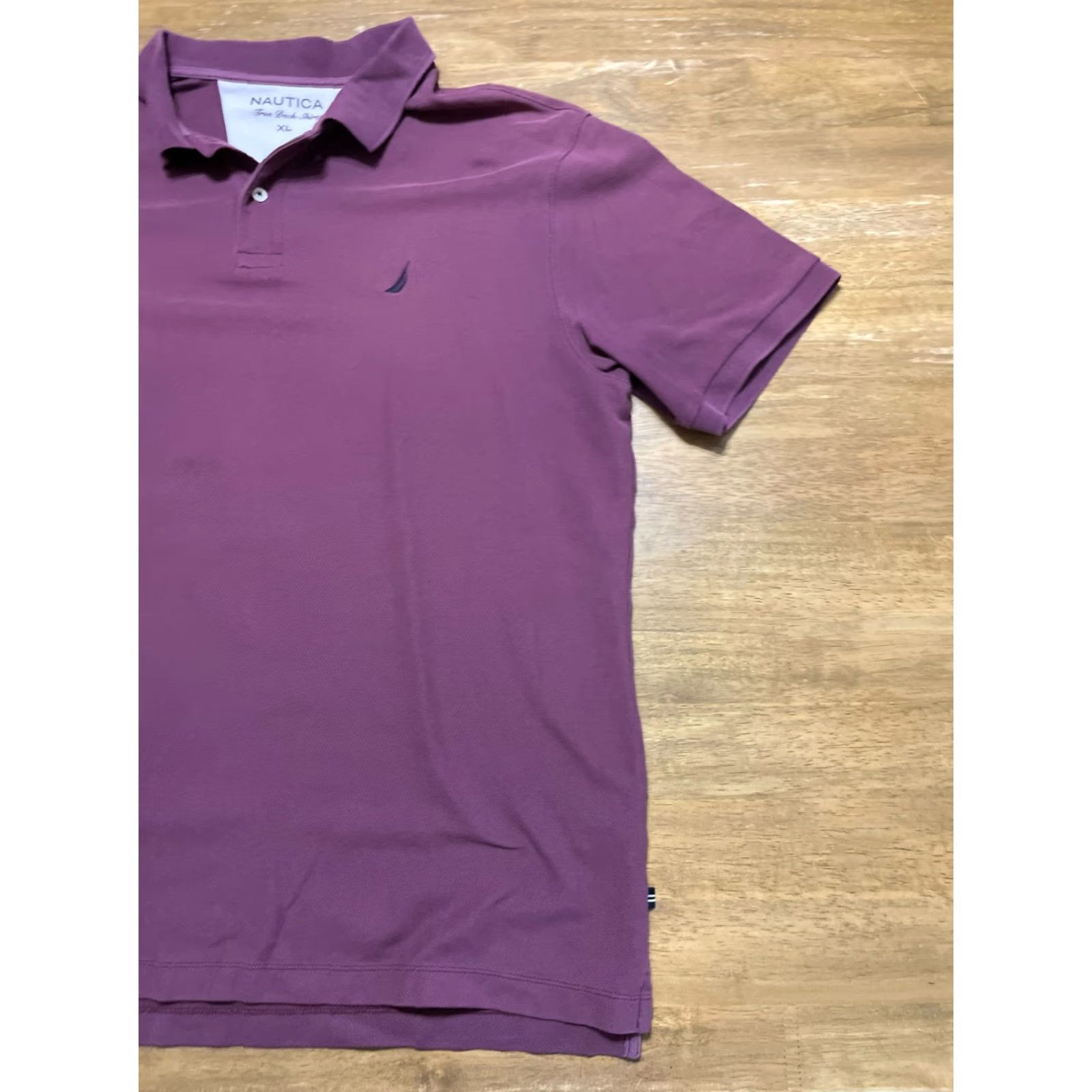 Nautica Nautica Shirt Polo, Men's XL Short Sleeve, Purple, Cotton, Logo, Casual, Travel, Regular fit, Machine Washable, Breathable, Fall Spring Summer, Navy? Size US XL / EU 56 / 4 - 4 Thumbnail