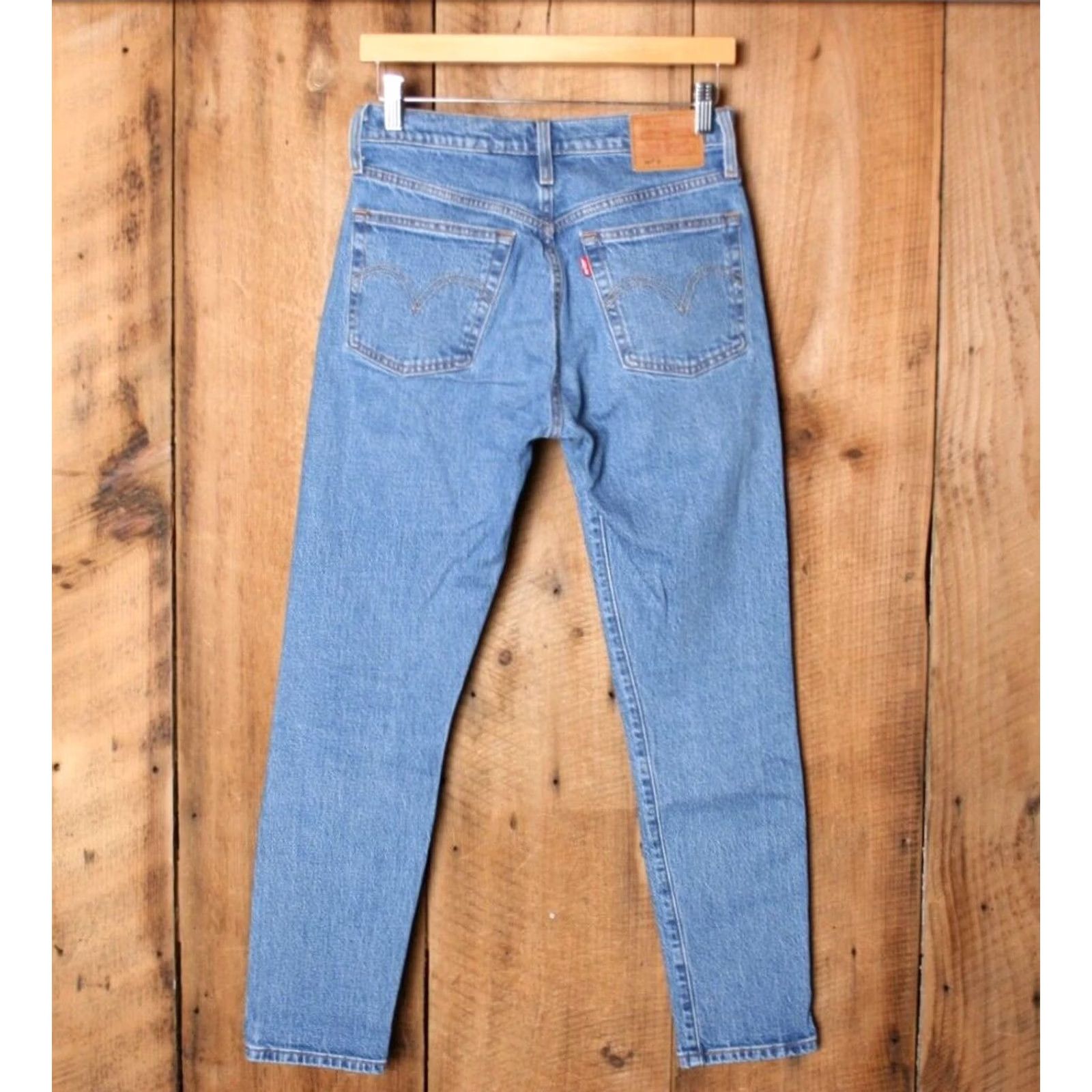 Levi's LEVI'S 501S Jeans Women's Blue Stretch Denim Button Fly Tapered Leg W25 L28 Regular Size Size 42" / US 20 - 4 Thumbnail