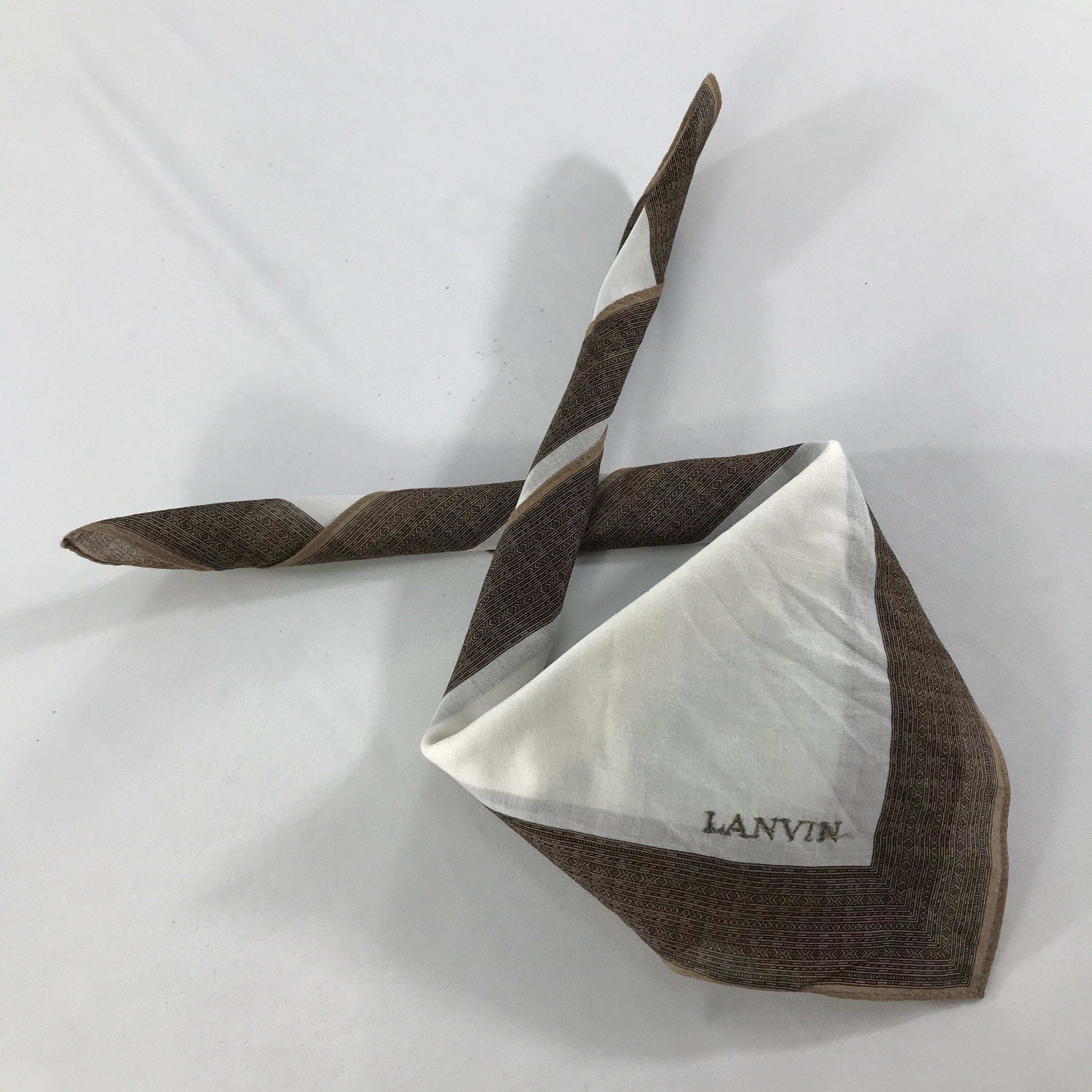 Lanvin × Vintage Lanvin Bandana / Handkerchief / Neckerchief - S1735 Size ONE SIZE - 4 Thumbnail