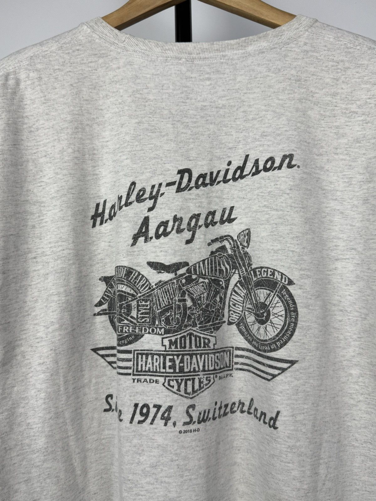 Harley Davidson × Vintage 2019 Harley Davidson Moto Racing Biker Tee Shirt Y2K 00s Size US XL / EU 56 / 4 - 5 Thumbnail