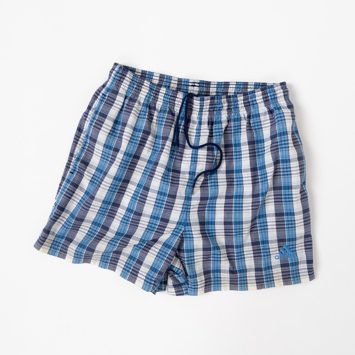 Adidas Adidas Mens Vintage Blue Plaid Swim Shorts Mesh Lined Size US 32 / EU 48 - 1 Thumbnail