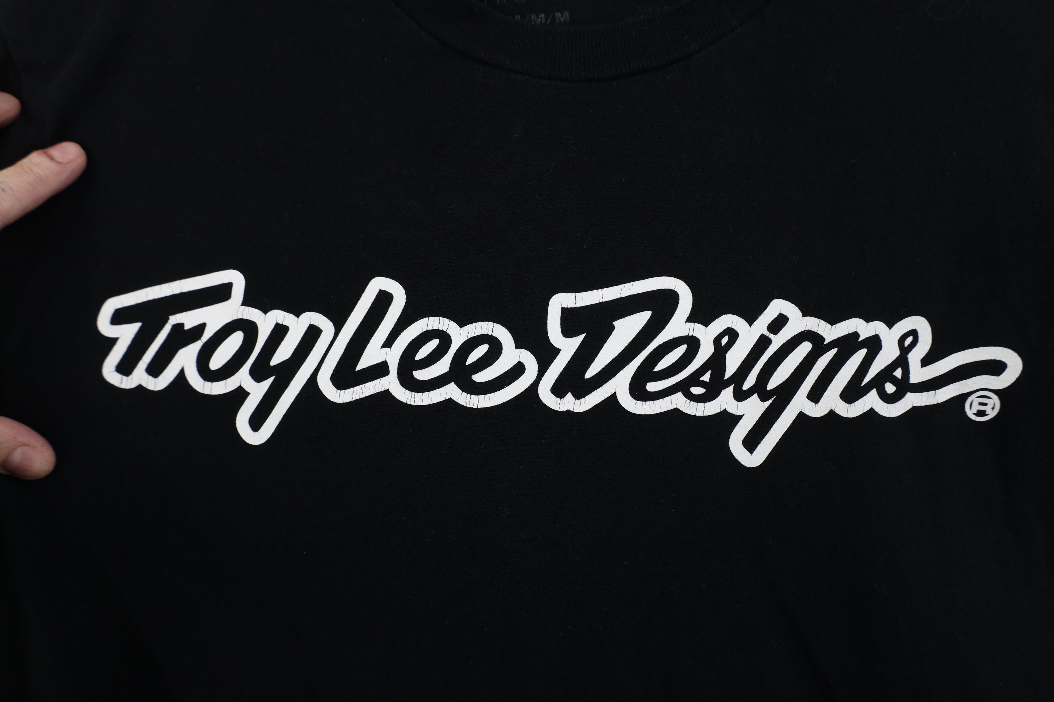 Vintage Troy Lee Designs Spell Out Racing T-Shirt Black Cotton Size US M / EU 48-50 / 2 - 4 Thumbnail