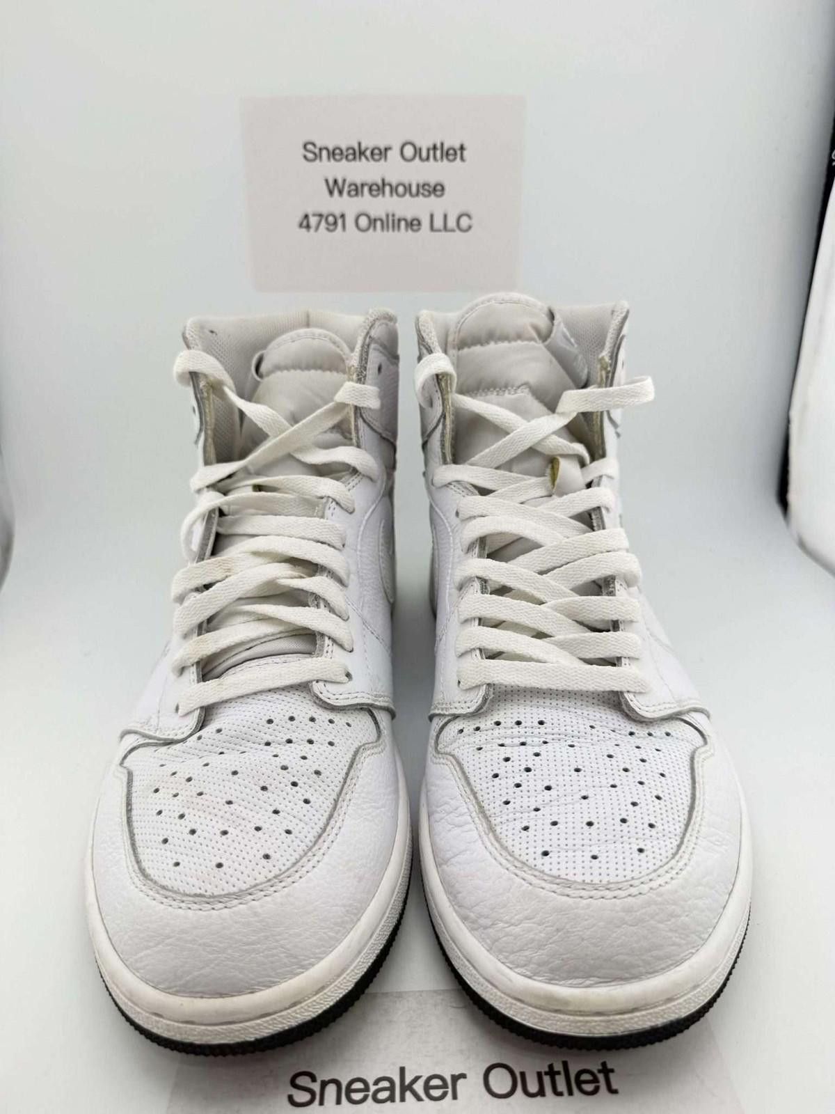 Nike Jordan 1 White Perforated US 12.5 Used OG Box Size US 12.5 / EU 45-46 - 2 Thumbnail