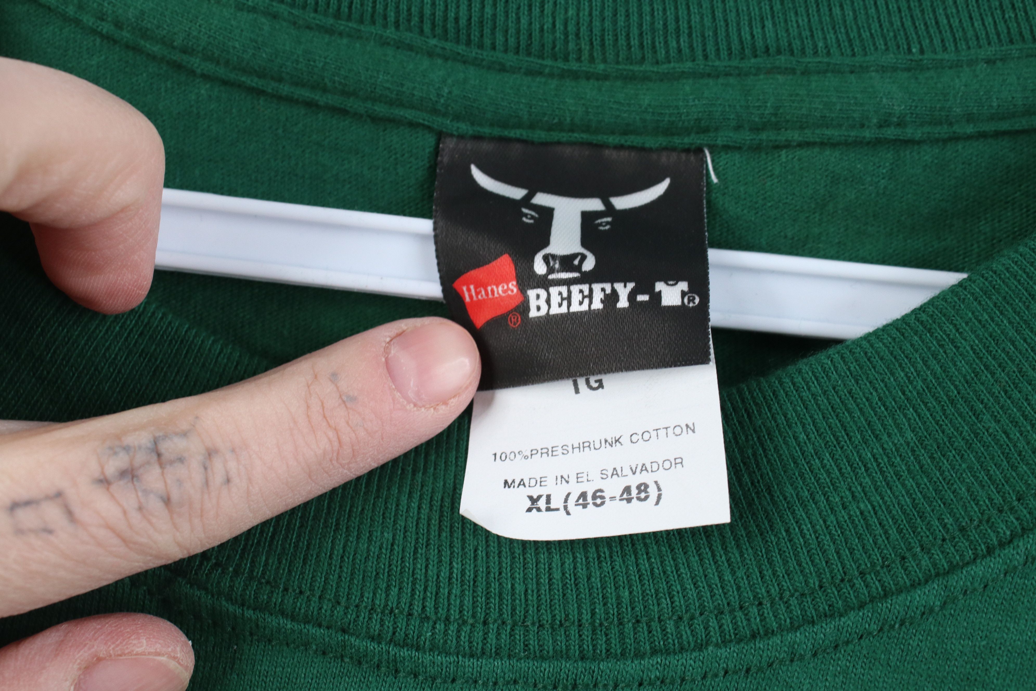Hanes Deadstock Vintage Y2K Hanes Beefy Cotton Pocket T-Shirt Size US XL / EU 56 / 4 - 7 Thumbnail