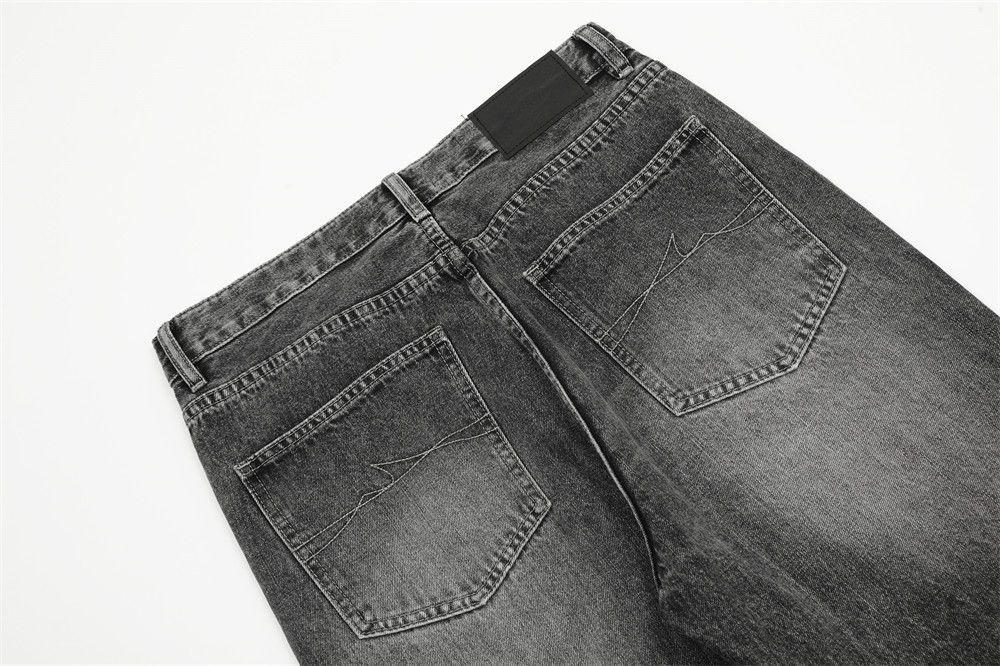 Japanese Brand × Jean Heavy washed distressed American retro straight jeans Size US 32 / EU 48 - 6 Thumbnail