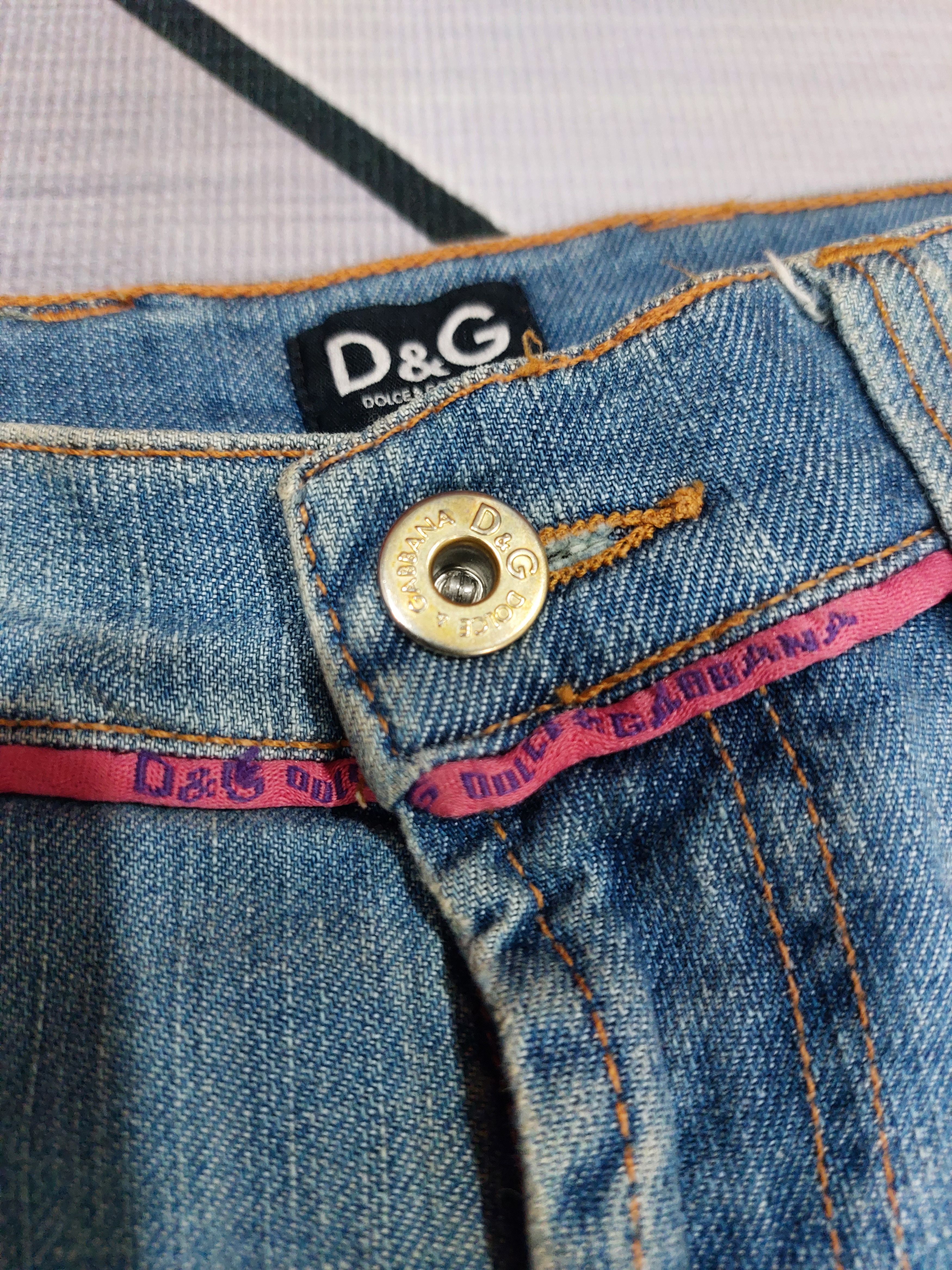 Dolce & Gabbana DOLCE & GABBANA FLARE Y2K JEANS Size 28" / US 6 / IT 42 - 6 Thumbnail