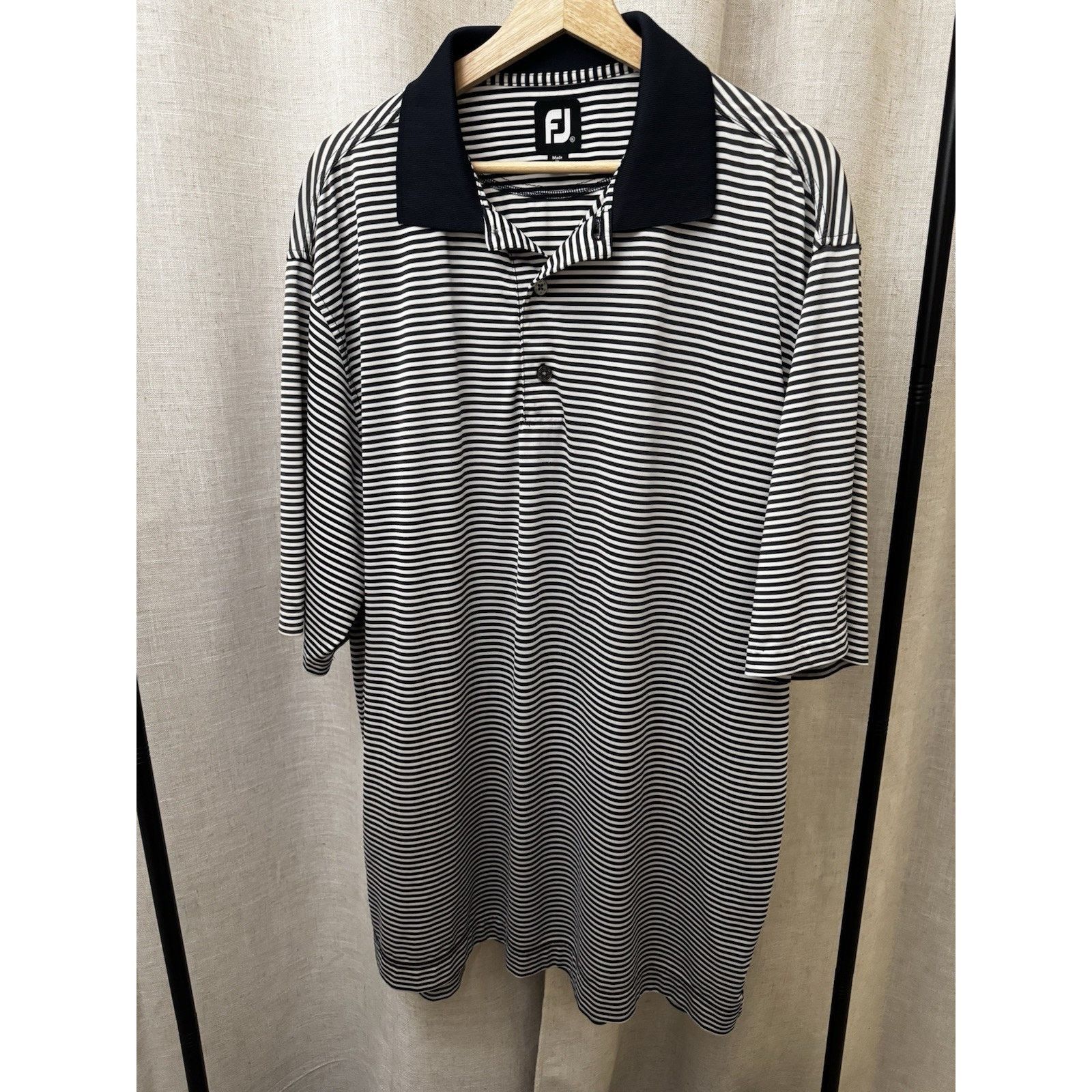 Footjoy FootJoy Golf Polo XL NavyStripped 1757 Golf Club Performance Size US XL / EU 56 / 4 - 2 Thumbnail