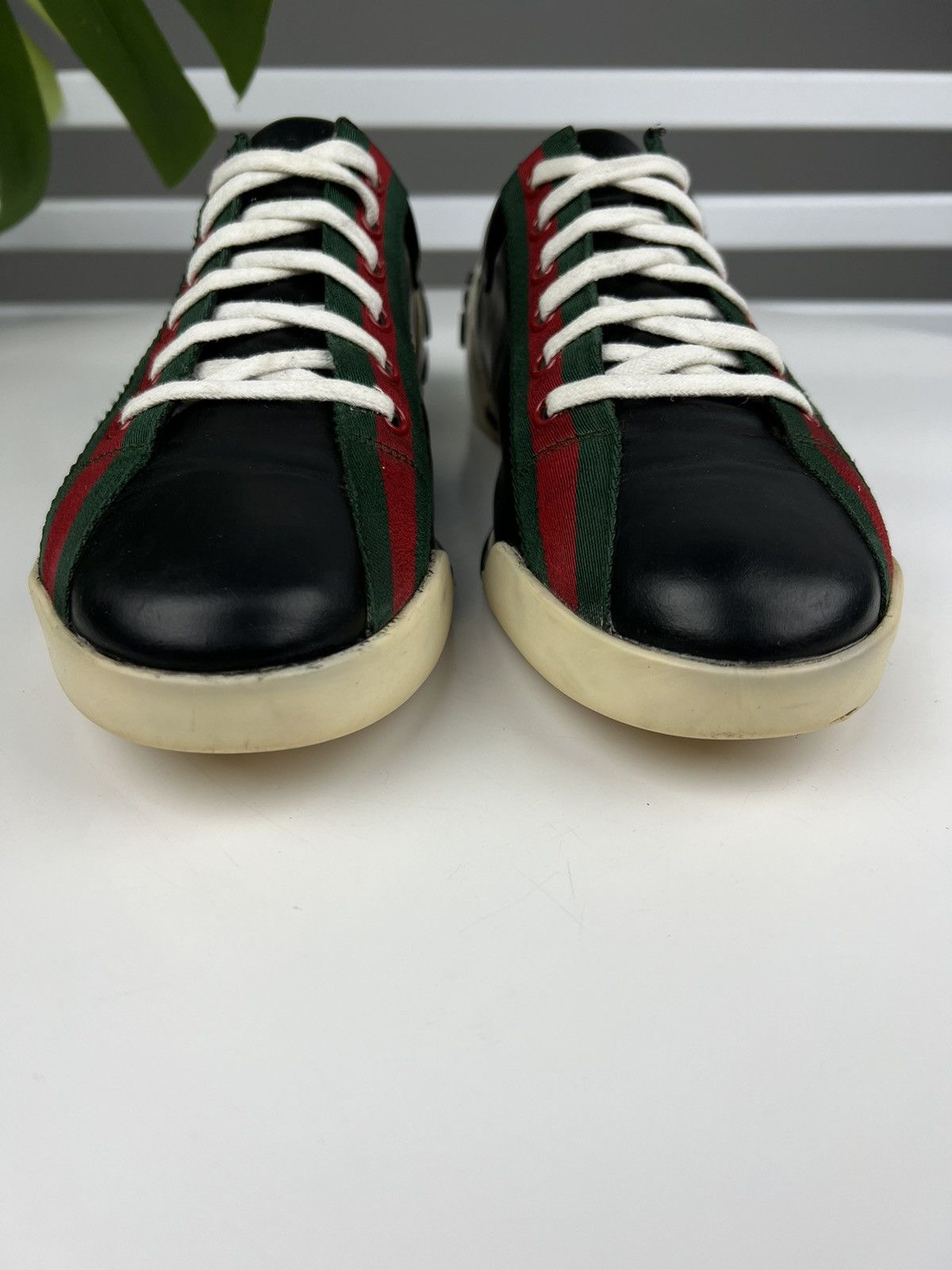 Gucci GUCCI Sneakers Low Top Leather Shoes BOULEVARD Web Stripes Size US 8.5 / EU 41-42 - 3 Thumbnail