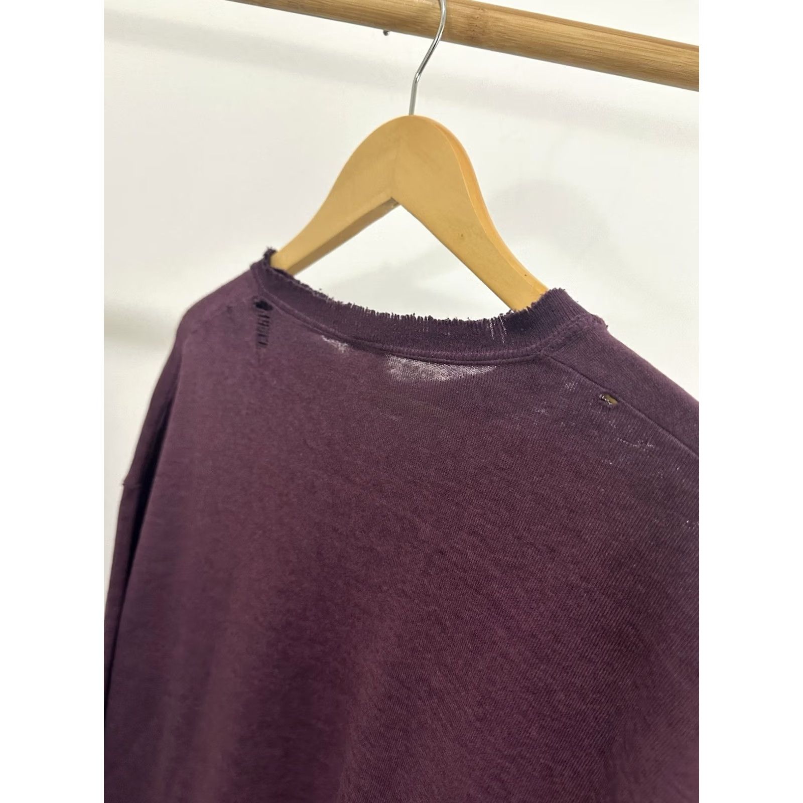 Jerzees VTG 80s Purple Jerzees Sweatshirt XL Distressed Worn Thrashed Burnout Boxy Pullover Men Size US XL / EU 56 / 4 - 7 Thumbnail
