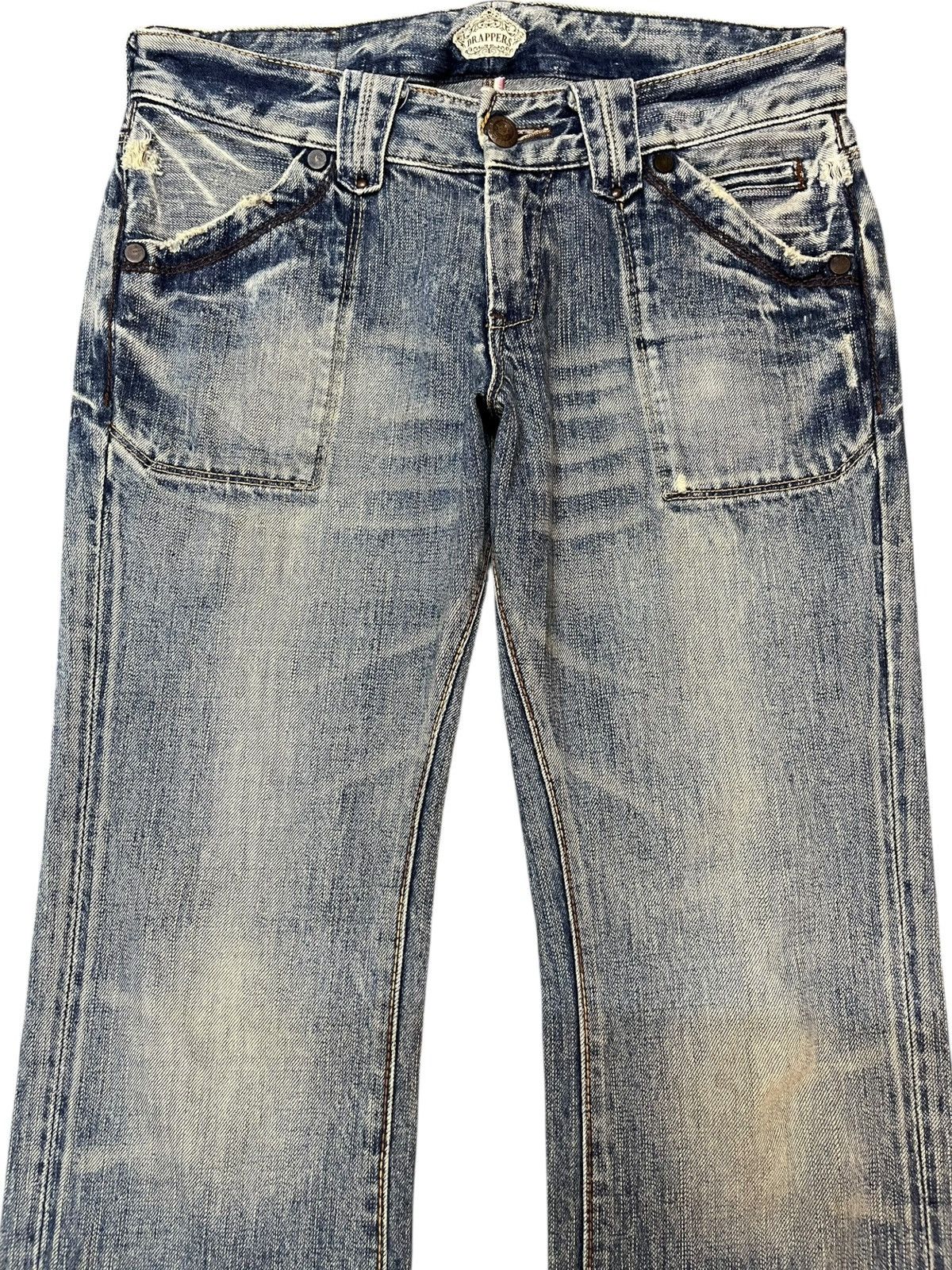 Beauty Beast × Yasuyuki Ishii Vintage Brappers Flare Bootcut Unique Design Denim Size US 29 - 2 Thumbnail