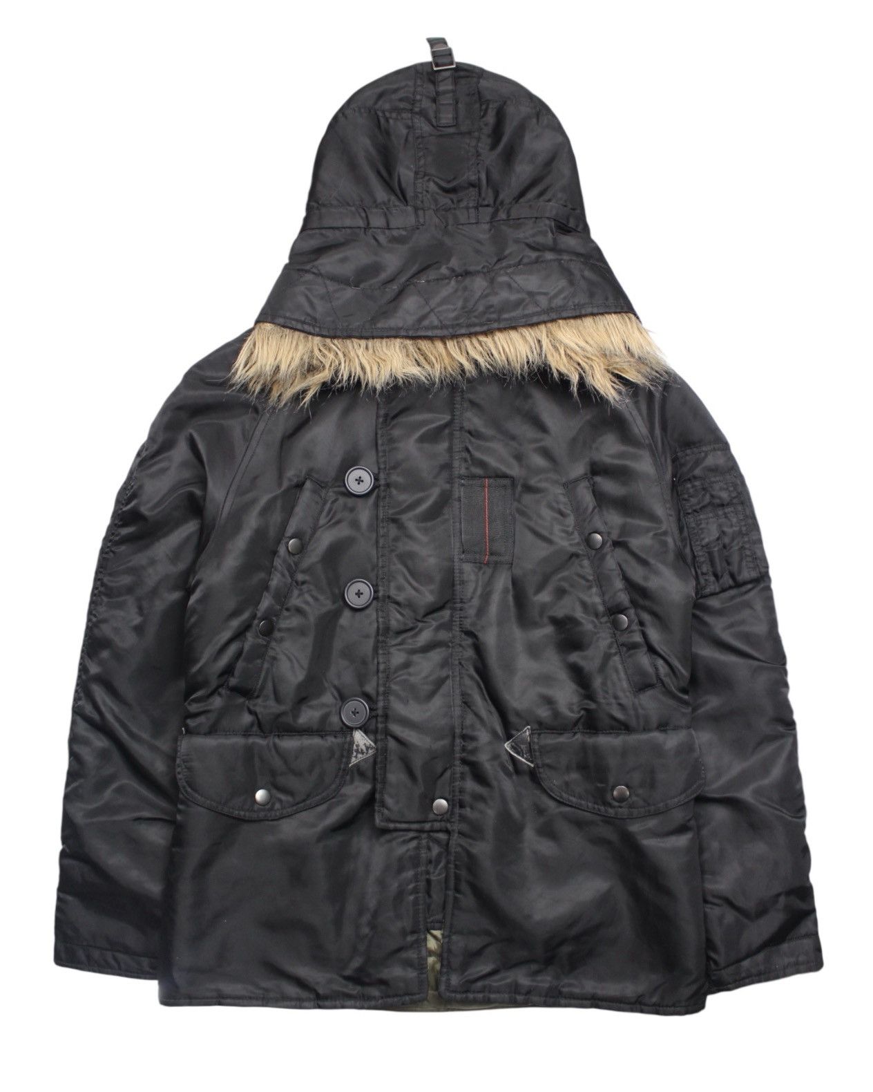 If Six Was Nine 1990S AVIREX REGULATION OFFICER’S UNIFORM FUR PARKA JACKET Size US M / EU 48-50 / 2 - 1 Thumbnail