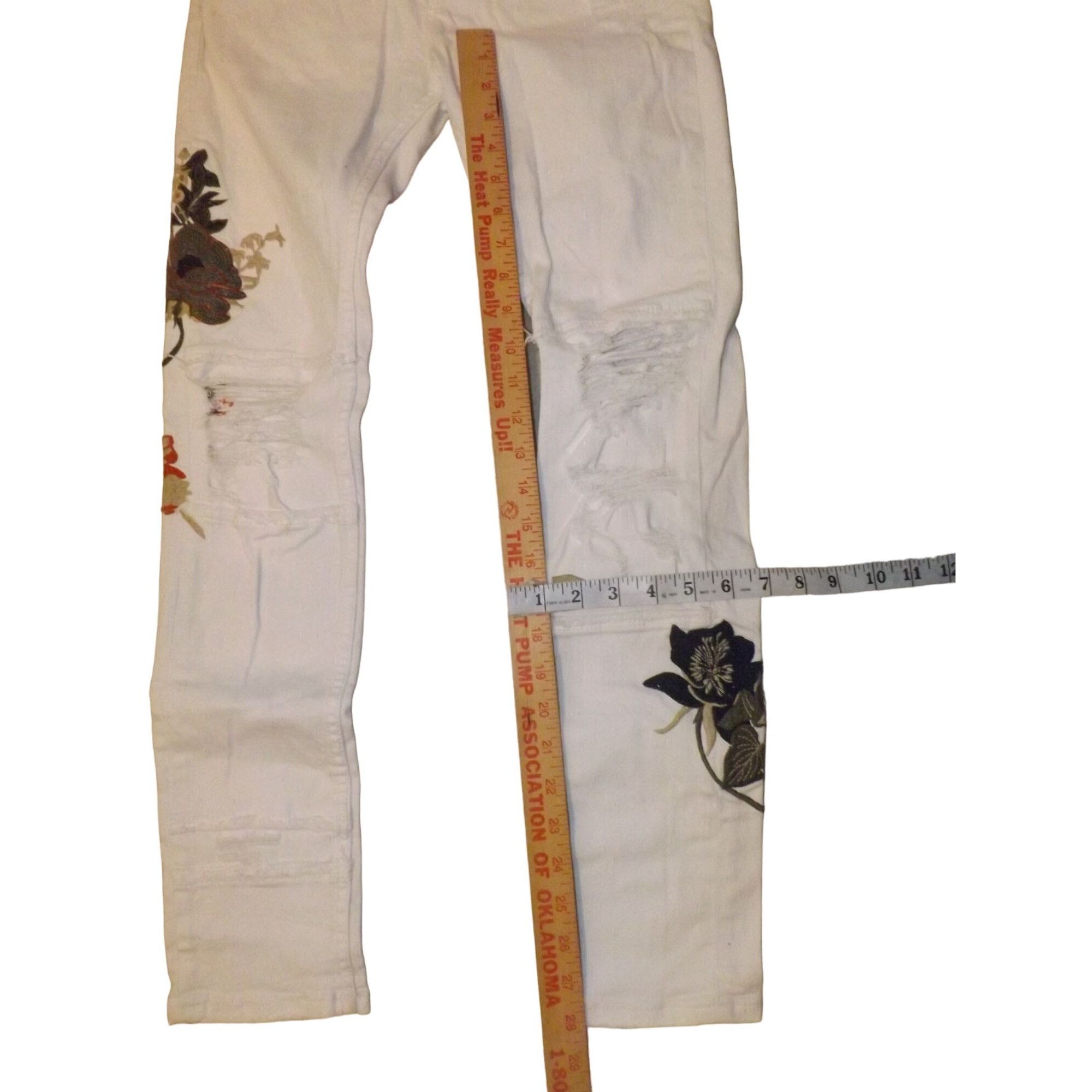 Zara Zara Man Jeans Sz 30 Sport Department White Floral Straight Size US 30 / EU 46 - 5 Thumbnail
