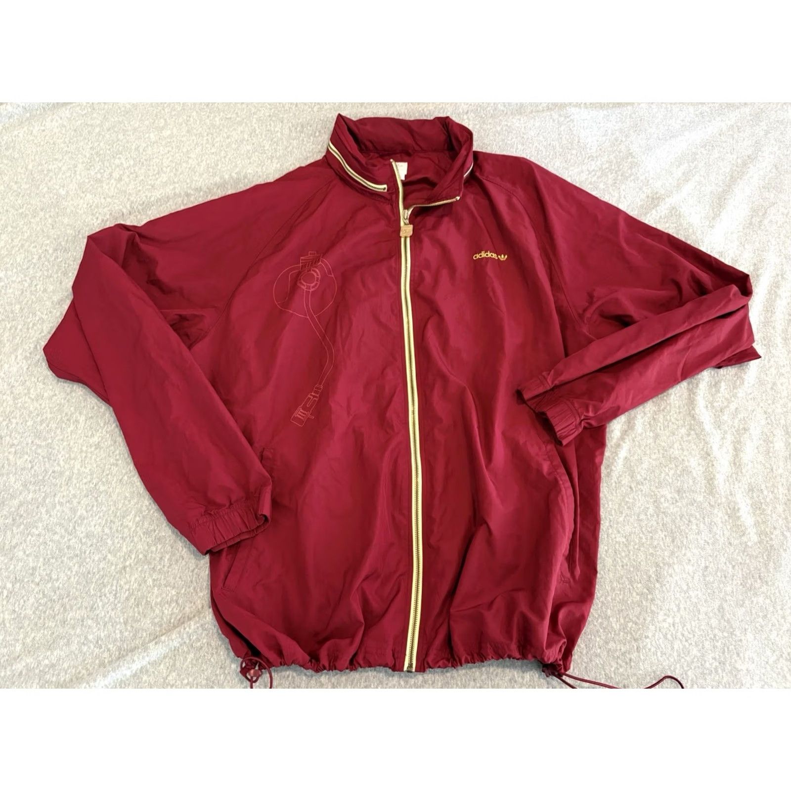 Adidas VINTAGE adidas x Def Jam Recordings DMC Red Windbreaker Jacket Mens 3XL Red Windbreaker 80s 90s Hip Hop Hooded Full Zip Collared Lightweight Size US XXL / EU 58 / 5 - 3 Thumbnail