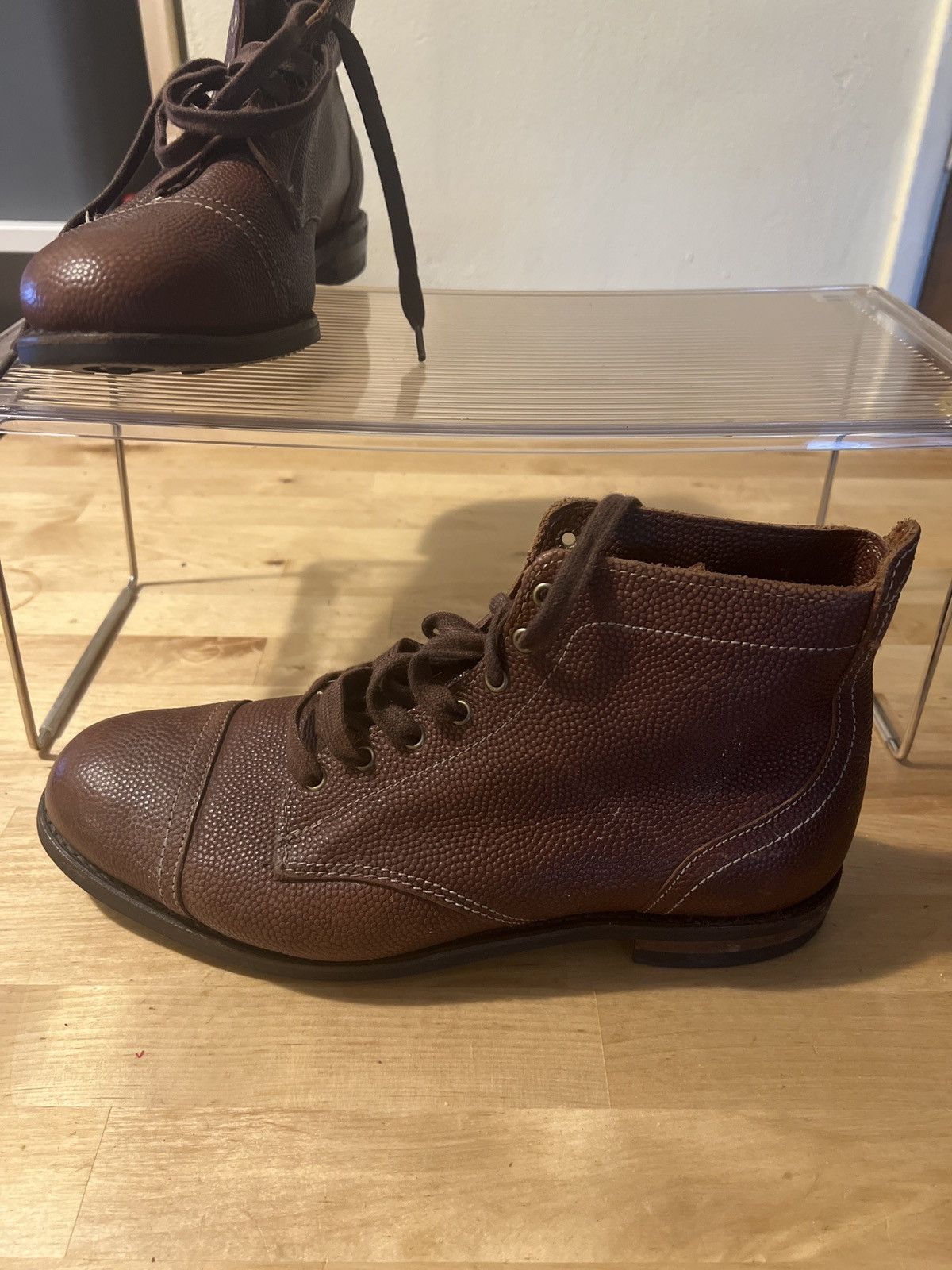 Allen Edmonds Promontory Point Black Leather Boots Allen Edmonds Promontory Point (brown football) from  main image 3