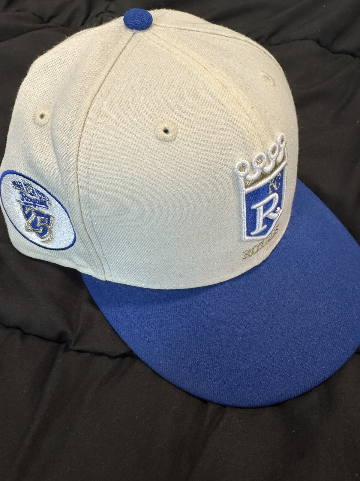 New Era White/Blue Kansas City Royals fitted Size ONE SIZE - 2 Thumbnail