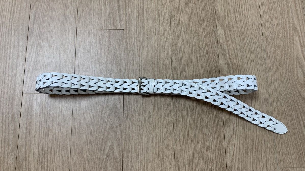 Dior × Hedi Slimane Dior Homme White Braided Belt Very Rare Size ONE SIZE - 1 Thumbnail