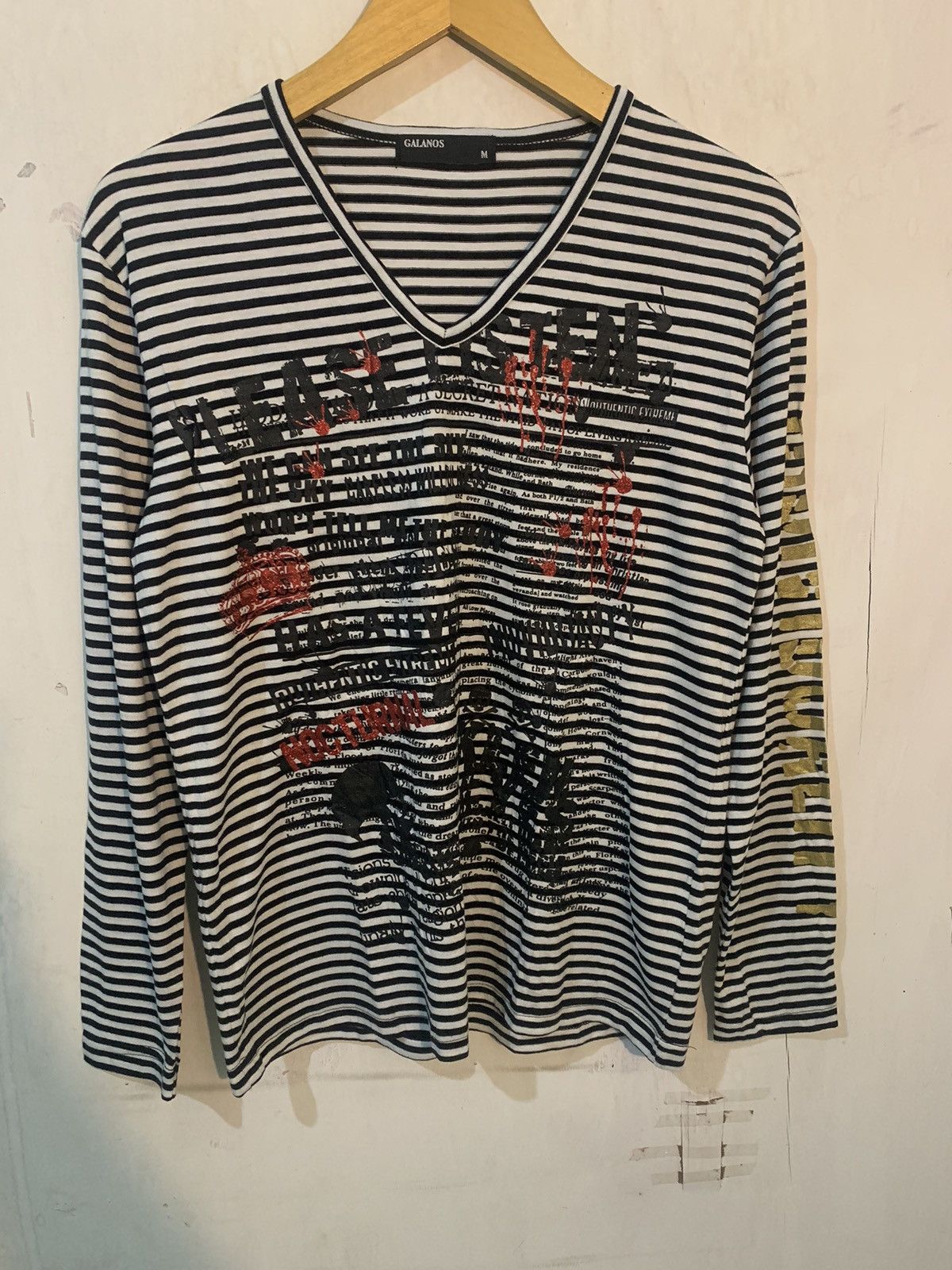 If Six Was Nine × KMRii × Le Grande Bleu (L.G.B.) Japanese poem Long Sleeve striped punk style Size US M / EU 48-50 / 2 - 2 Thumbnail