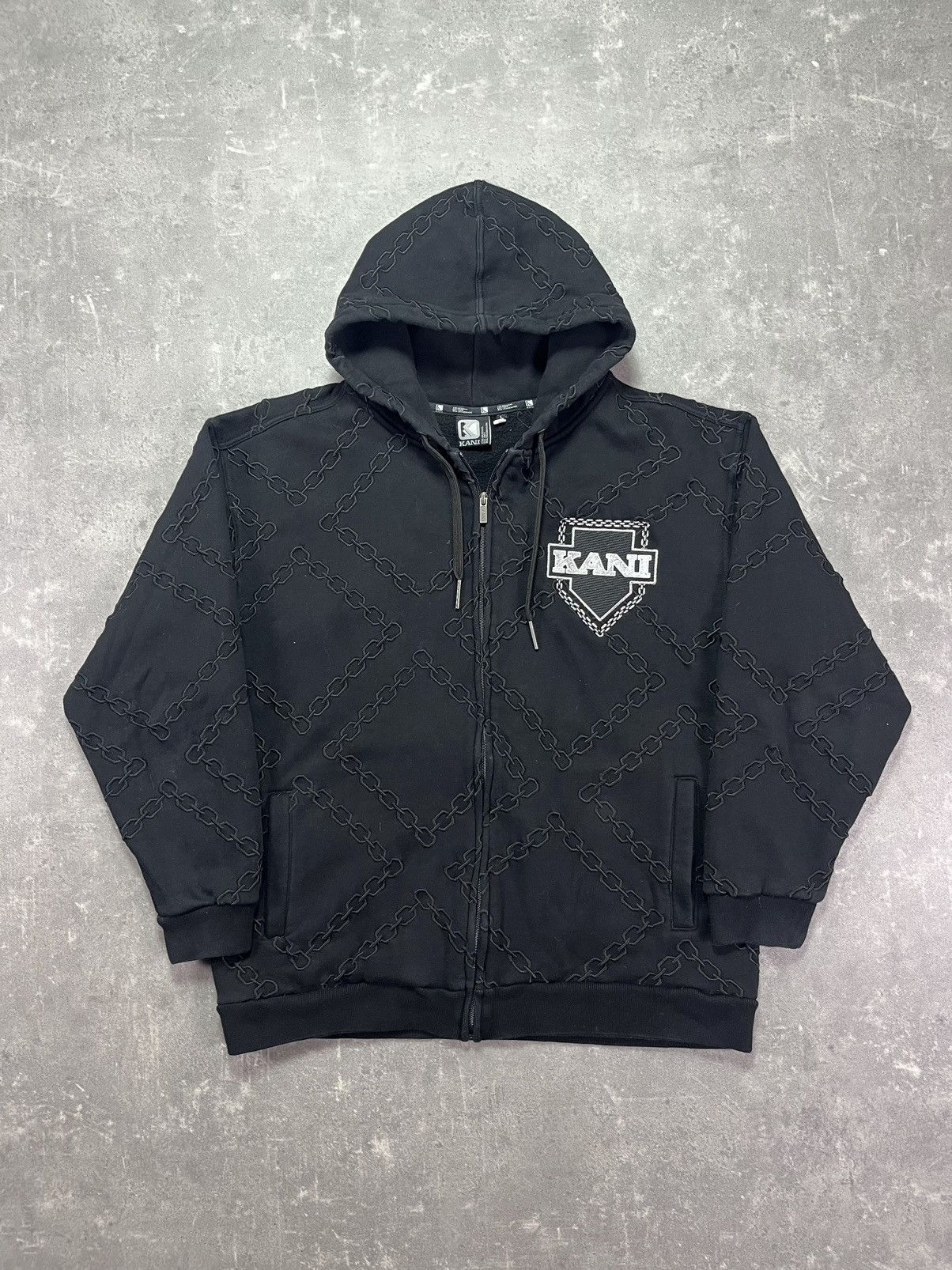 Karl Kani Karl Kani Chains Logo AOP Embroidered Baggy Zip Hoodie L XL Size US L / EU 52-54 / 3 - 1 Thumbnail