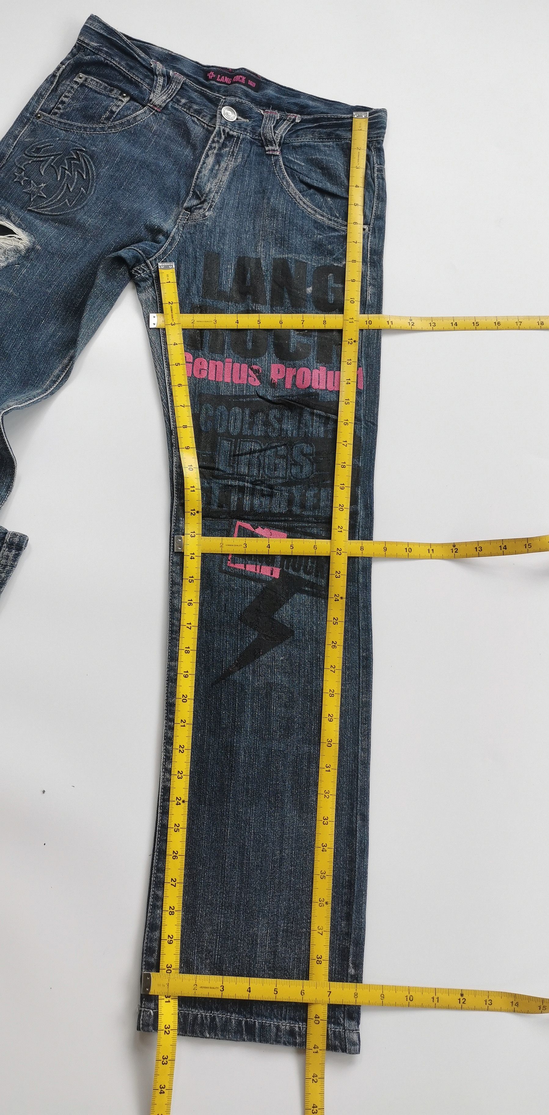 Yasuyuki Ishii Vintage Japanese Punk Distressed Denim Jeans Size US 31 - 7 Thumbnail