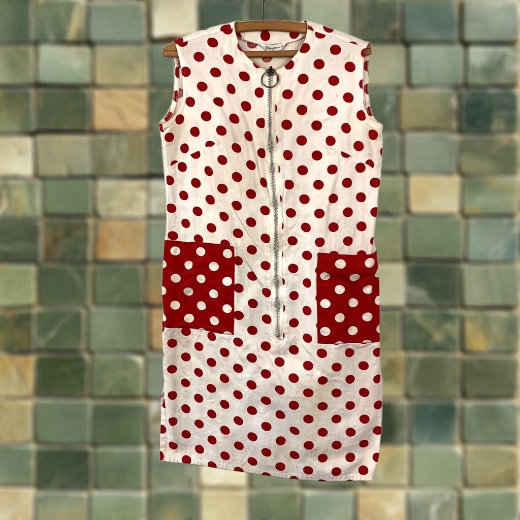 Vintage VINTAGE Ship'n Shore Shift Dress 60s 70s Polka Dot Sleeveless Zipper Front 14 Womens Size XL / US 12-14 / IT 48-50 - 1 Thumbnail