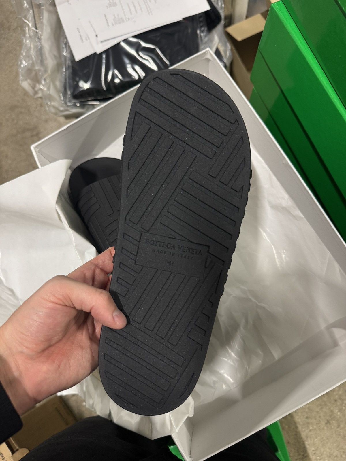 Bottega Veneta Bottega Veneta Embossed Rubber Slides NEW 550$ Size US 8 / EU 41 - 5 Thumbnail