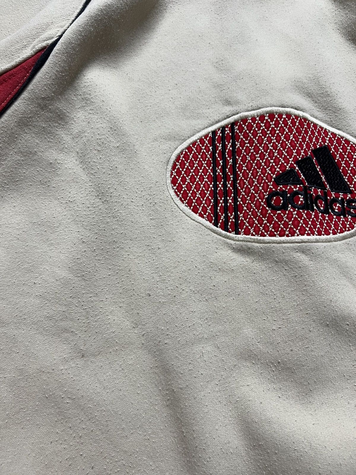 Vintage Vintage Y2K Adidas Big Logo Beige Oversized Sweatshirt 90’s Size US XXL / EU 58 / 5 - 6 Thumbnail