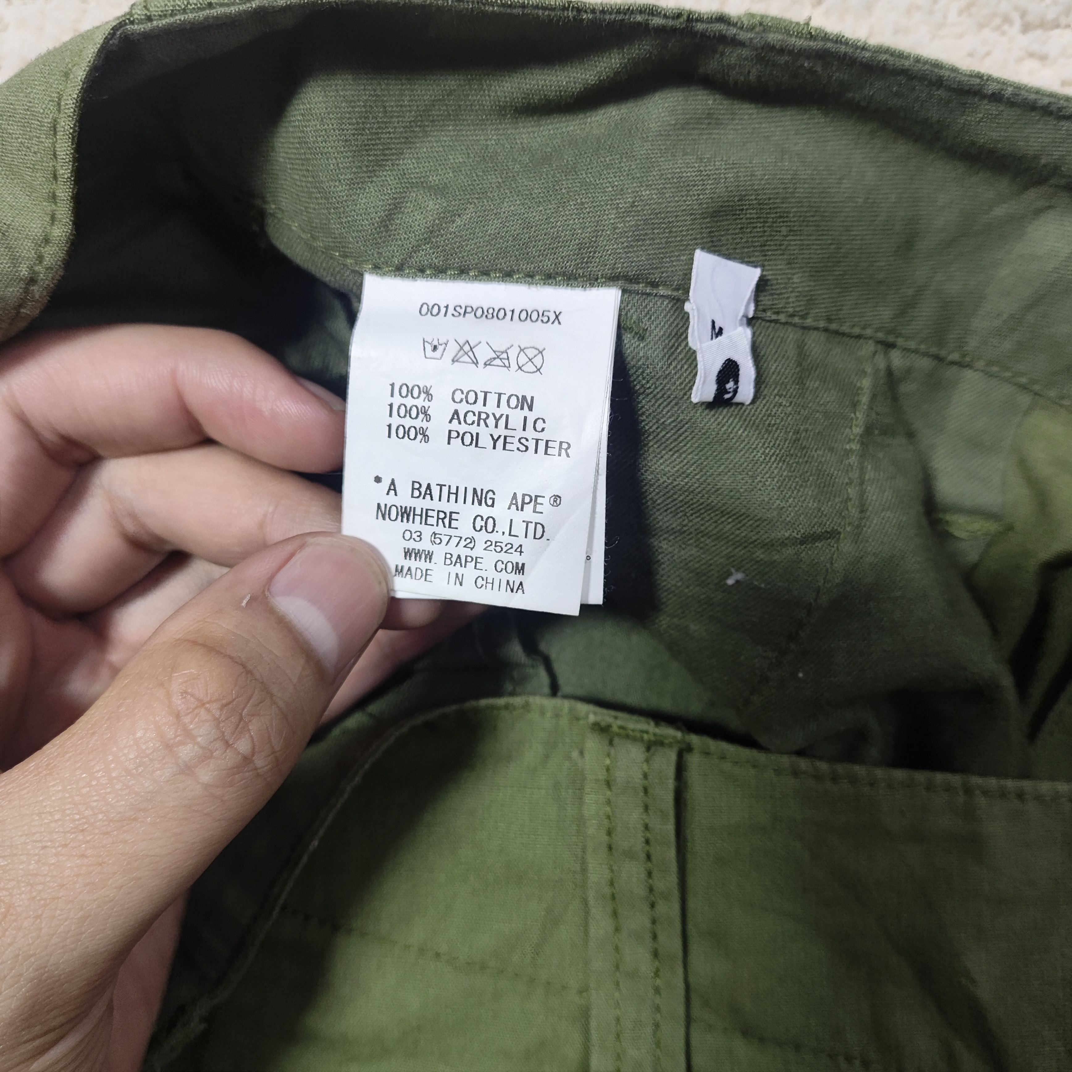 Bape Bape Fur Back Pocket Cargo Shorts Size US 32 / EU 48 - 9 Thumbnail