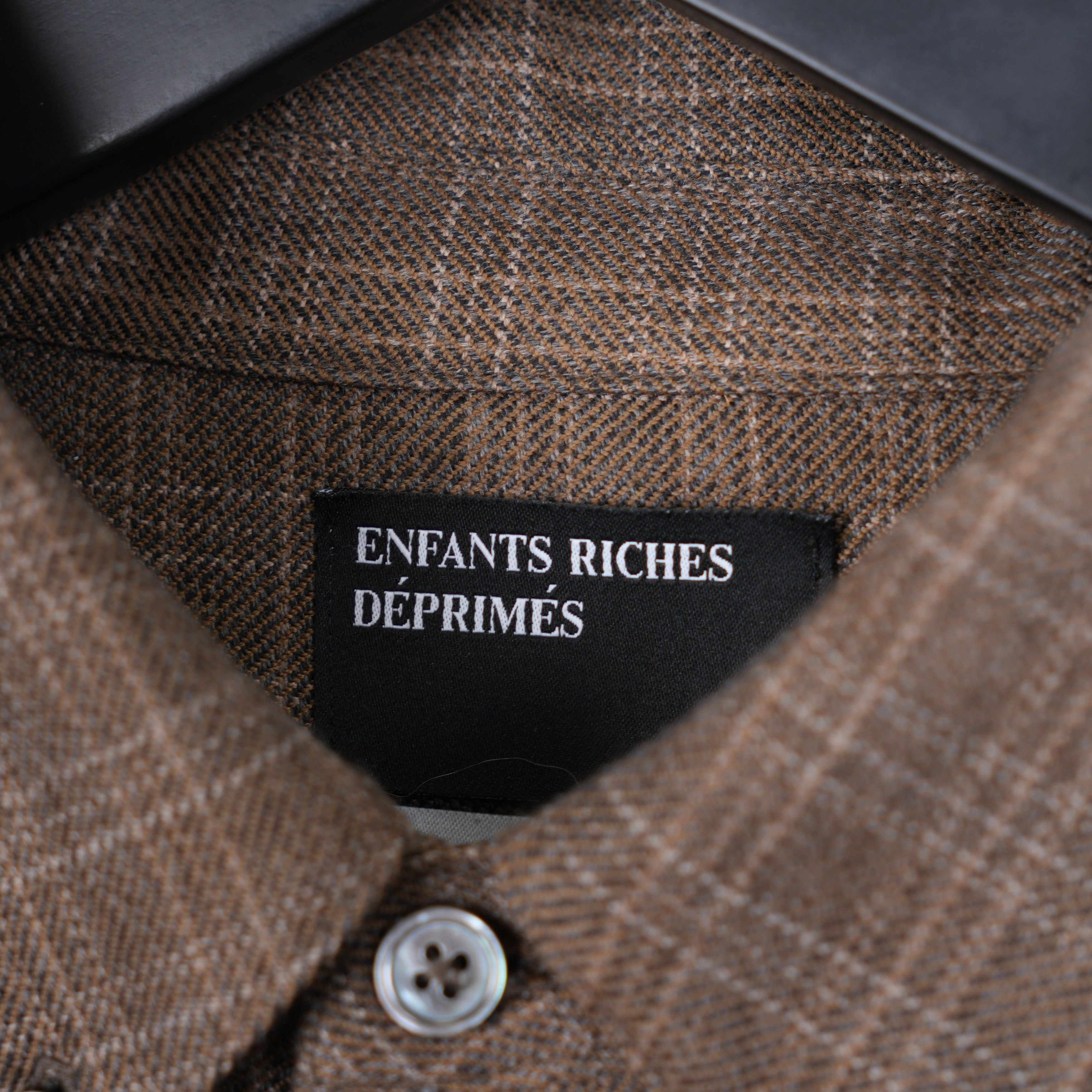 Enfants Riches Deprimes ERD BROWN ASSEMBLAGE FRAYED HEM FLANNEL Size US M / EU 48-50 / 2 - 6 Thumbnail