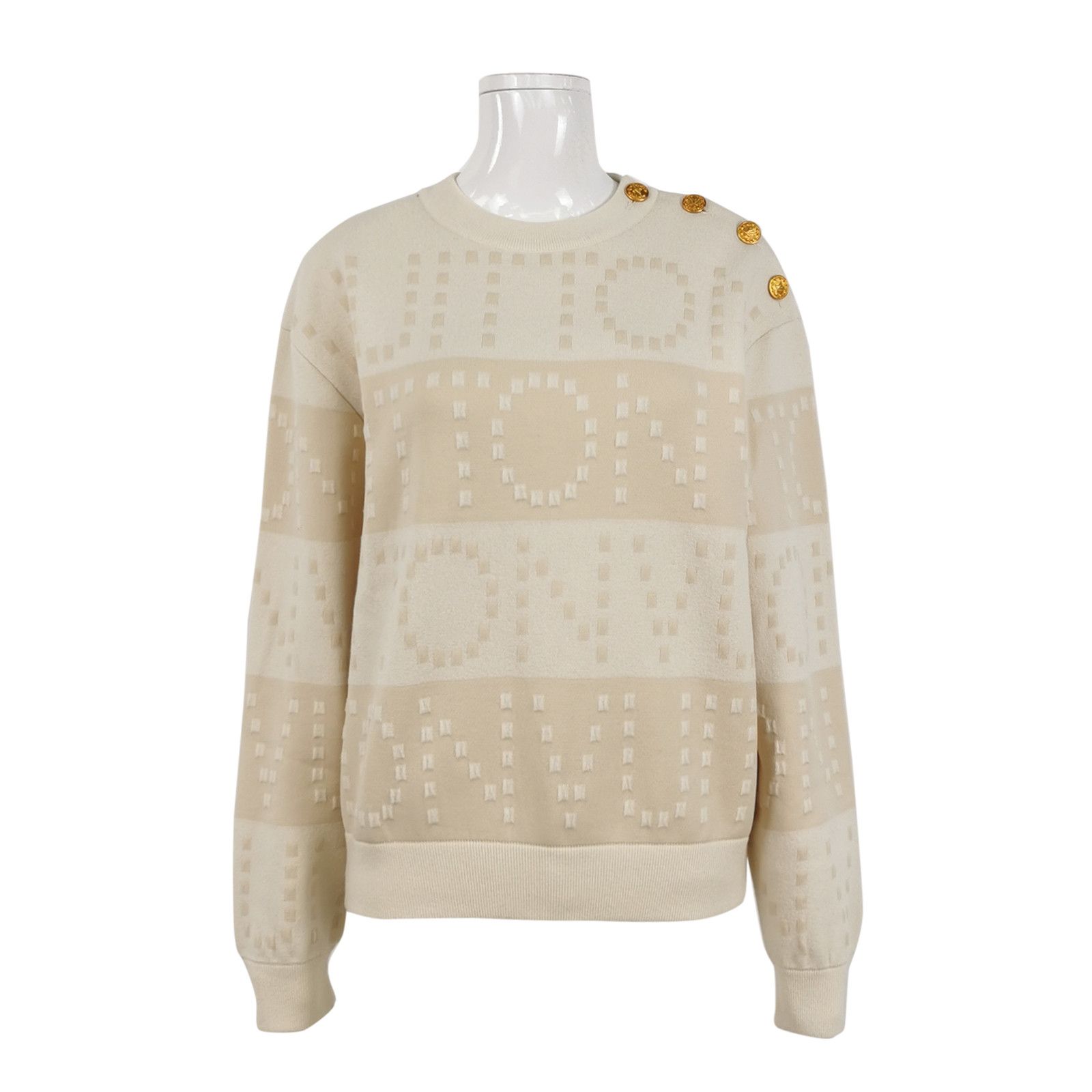 Louis Vuitton Louis Vuitton Logo Textured Sweater Size S Size S / US 4 / IT 40 - 1 Thumbnail