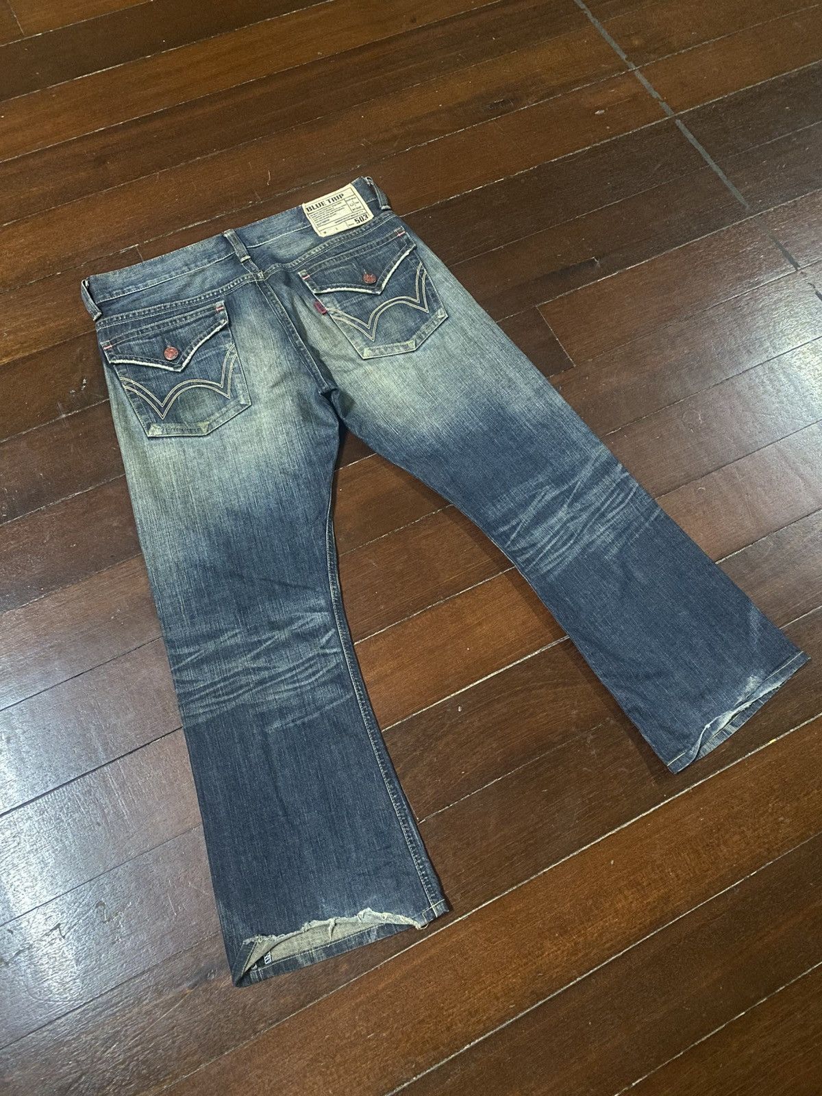 If Six Was Nine Japanese Edwin 503 Flared Jeans Distressed Jeans mud wash Size US 37 - 9 Thumbnail