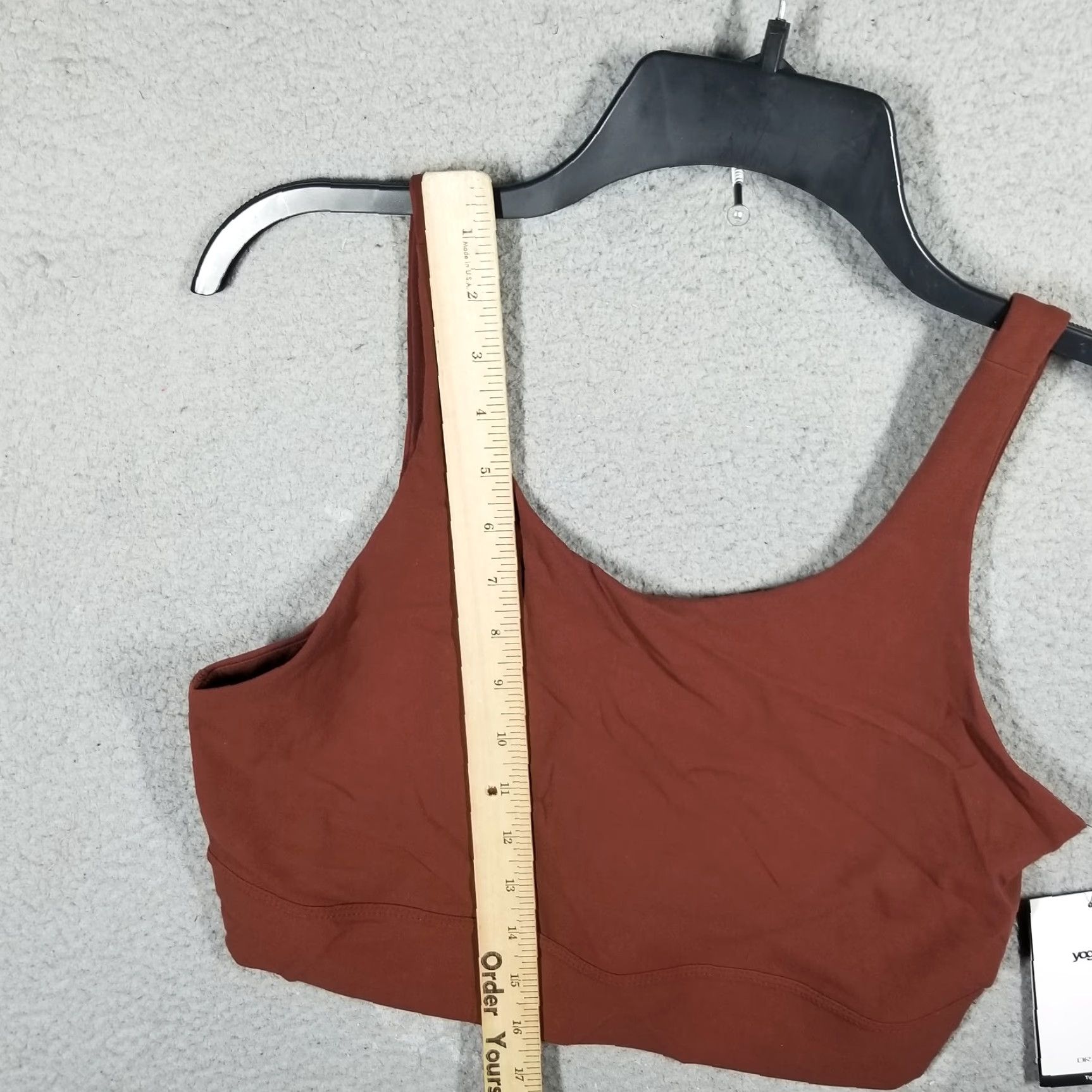 Nike Nike Women's Yoga Luxe Crop Tank Top Large Brown Activewear Cropped 2010s Women's Size L / US 10 / IT 46 - 4 Thumbnail