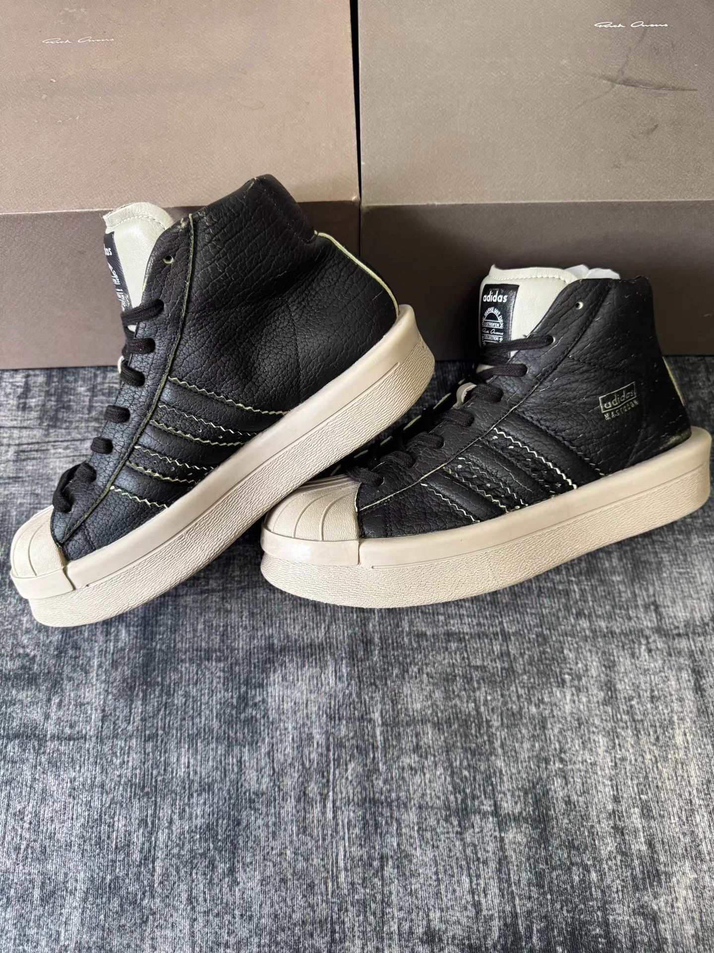 Rick Owens Rick Owens x Adidas Superstar Size US 9 / EU 42 - 3 Thumbnail
