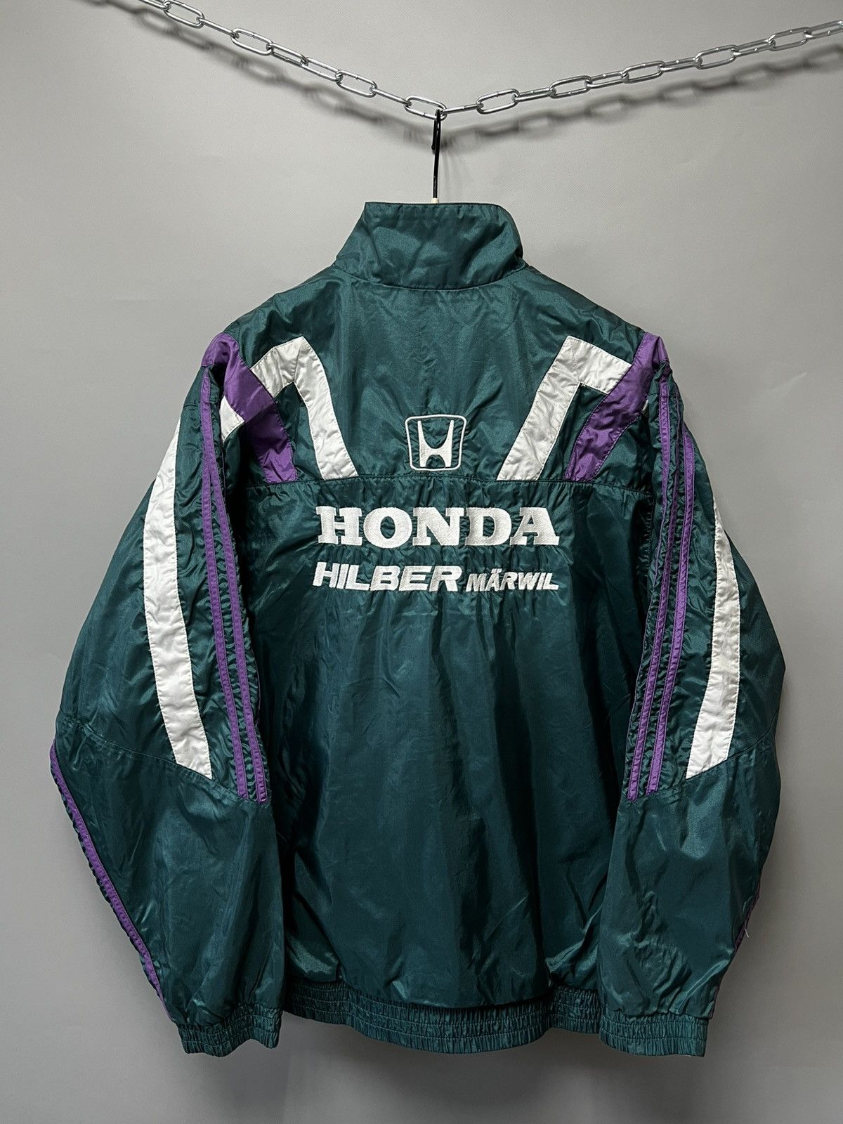 Adidas Adidas x Honda Vintage Racing Service Windbreaker Jacket Y2k Size US M / EU 48-50 / 2 - 2 Thumbnail