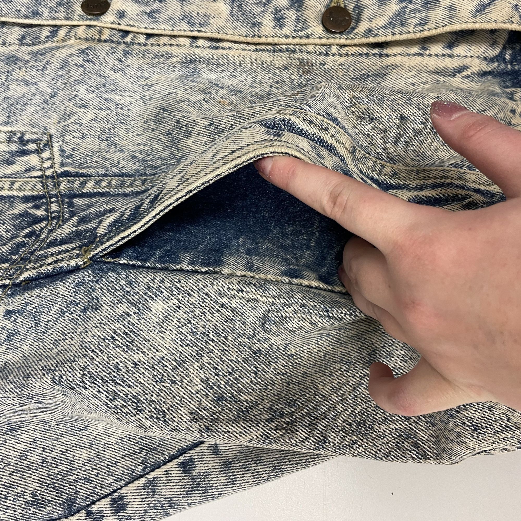 Slick Vtg Slick Bad Boy ACID WASH Blue Jean PUNK ROCKER Jacket Size US XL / EU 56 / 4 - 21 Thumbnail