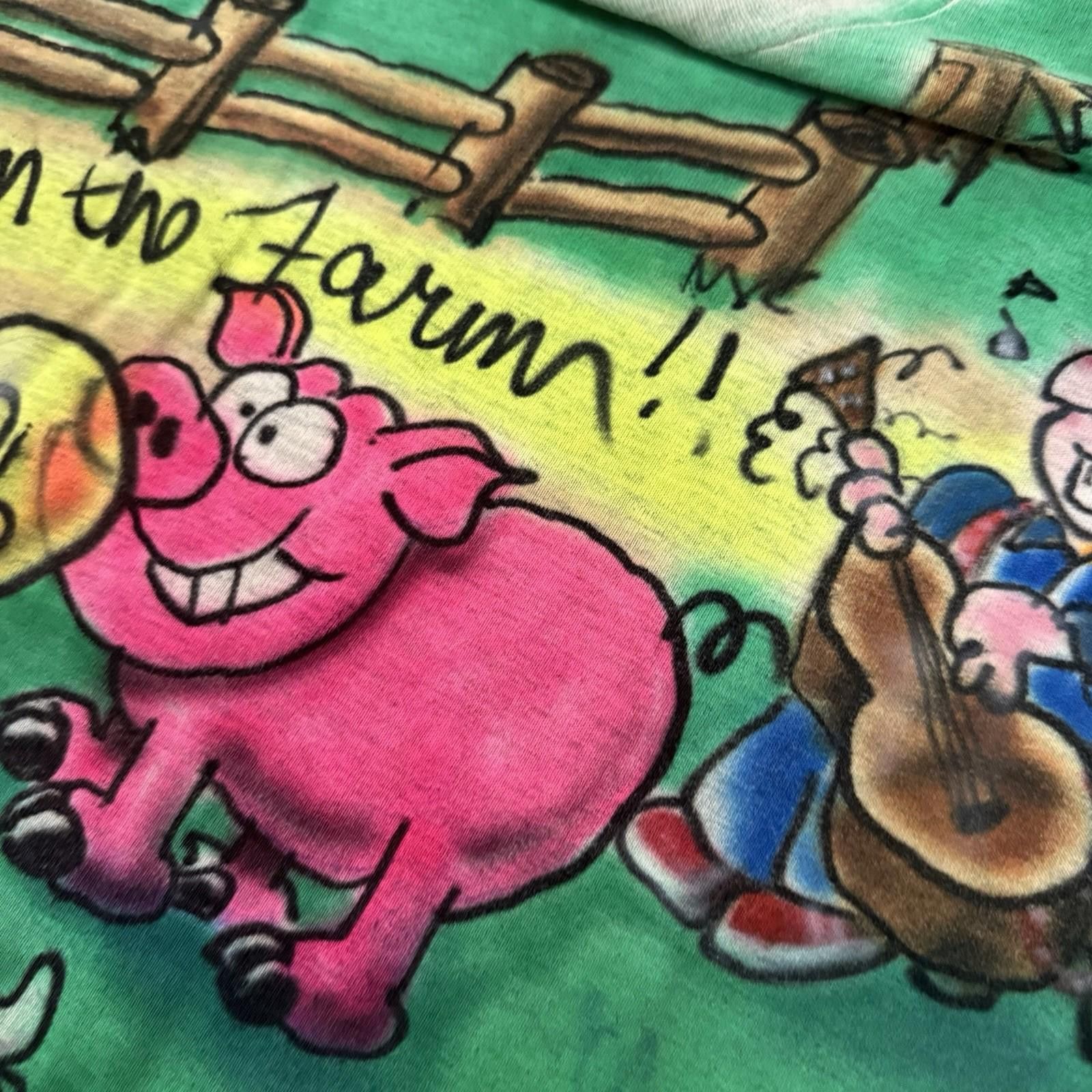 Fruit Of The Loom Vintage 90s Airbrush Farm Animals Tee Family Reunion USA L Size US L / EU 52-54 / 3 - 9 Thumbnail