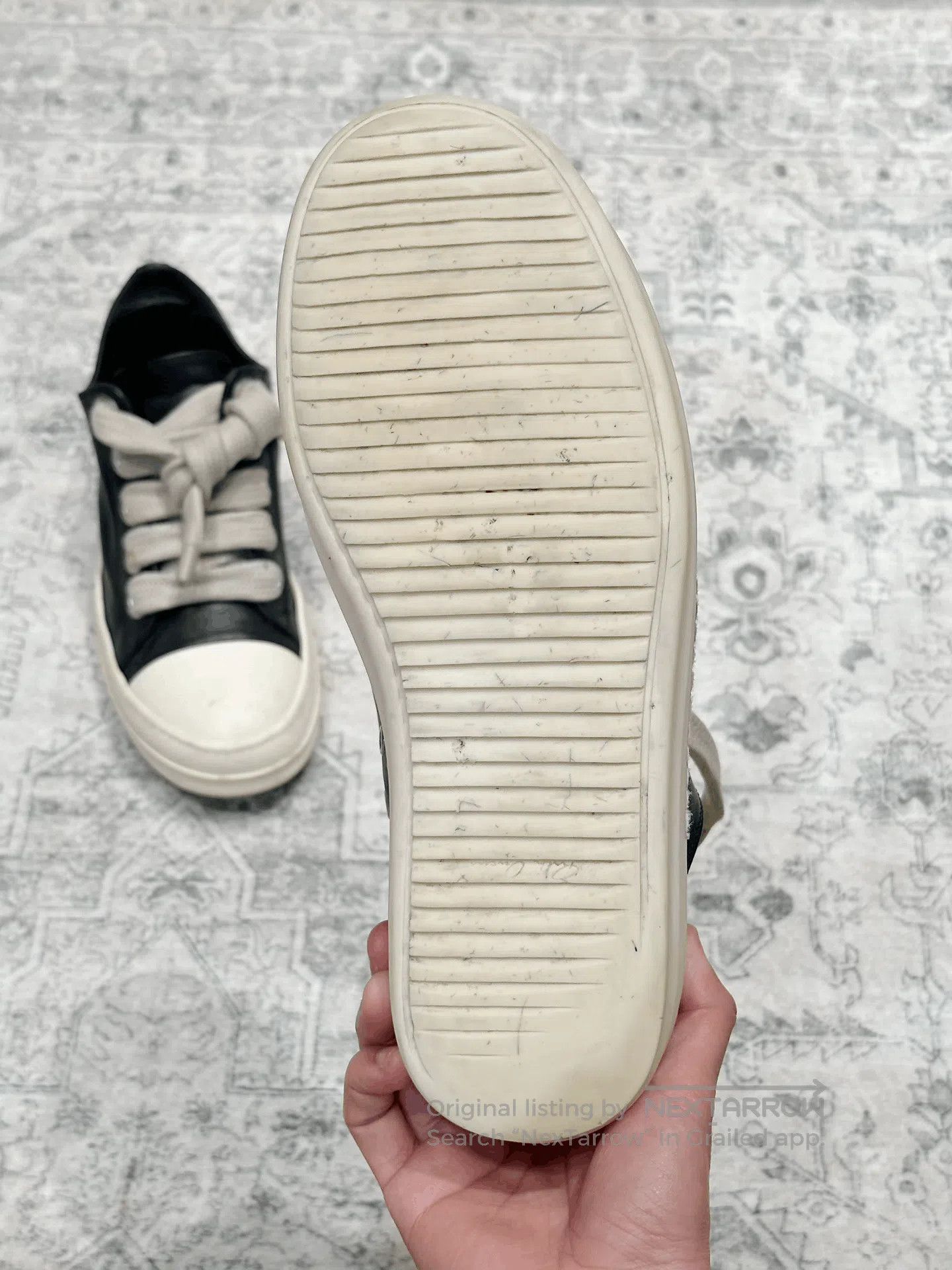 Rick Owens Rick Owens Leather Low-Top Thick Laces. Size US 9 / EU 42 - 9 Thumbnail
