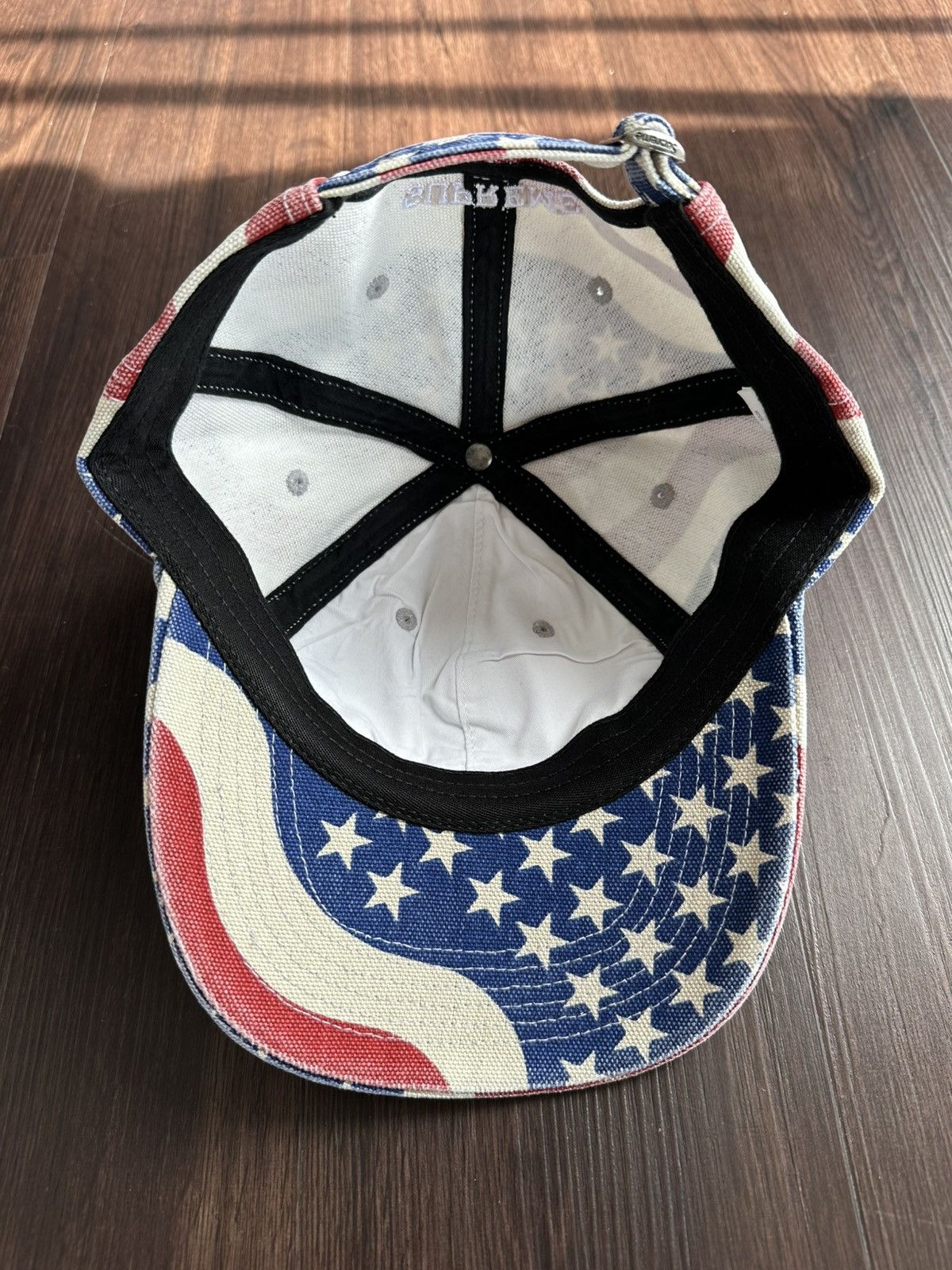 Supreme Supreme Pigment Coated S Logo American Flag 6 Panel Hat Size ONE SIZE - 6 Thumbnail
