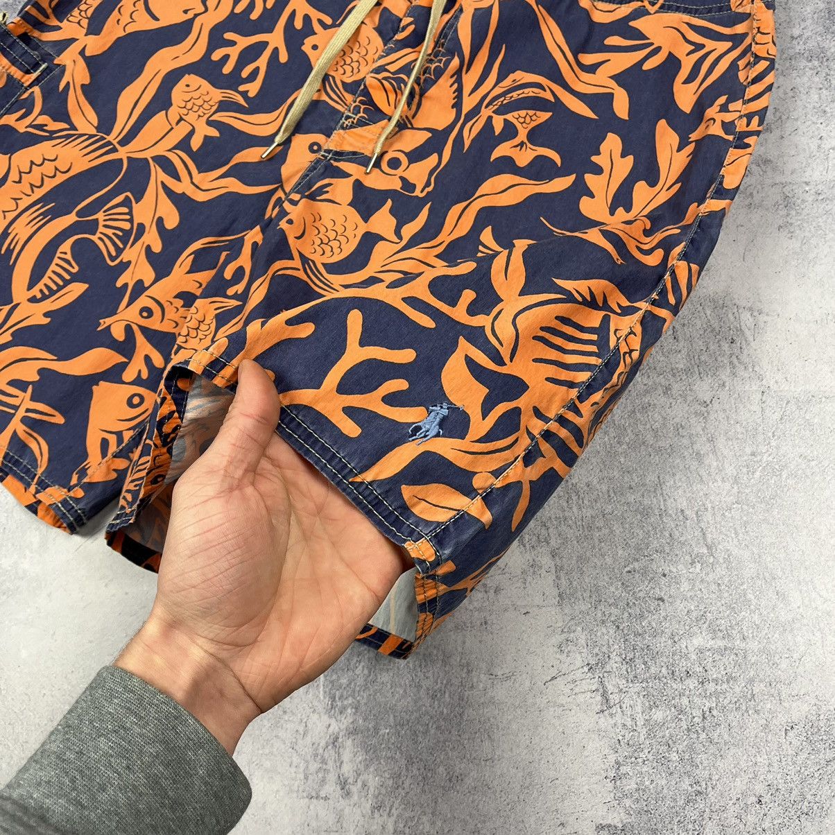 Polo Ralph Lauren Vintage Polo Ralph Lauren fish print logo swim shorts 90’s Size US 34 / EU 50 - 3 Thumbnail