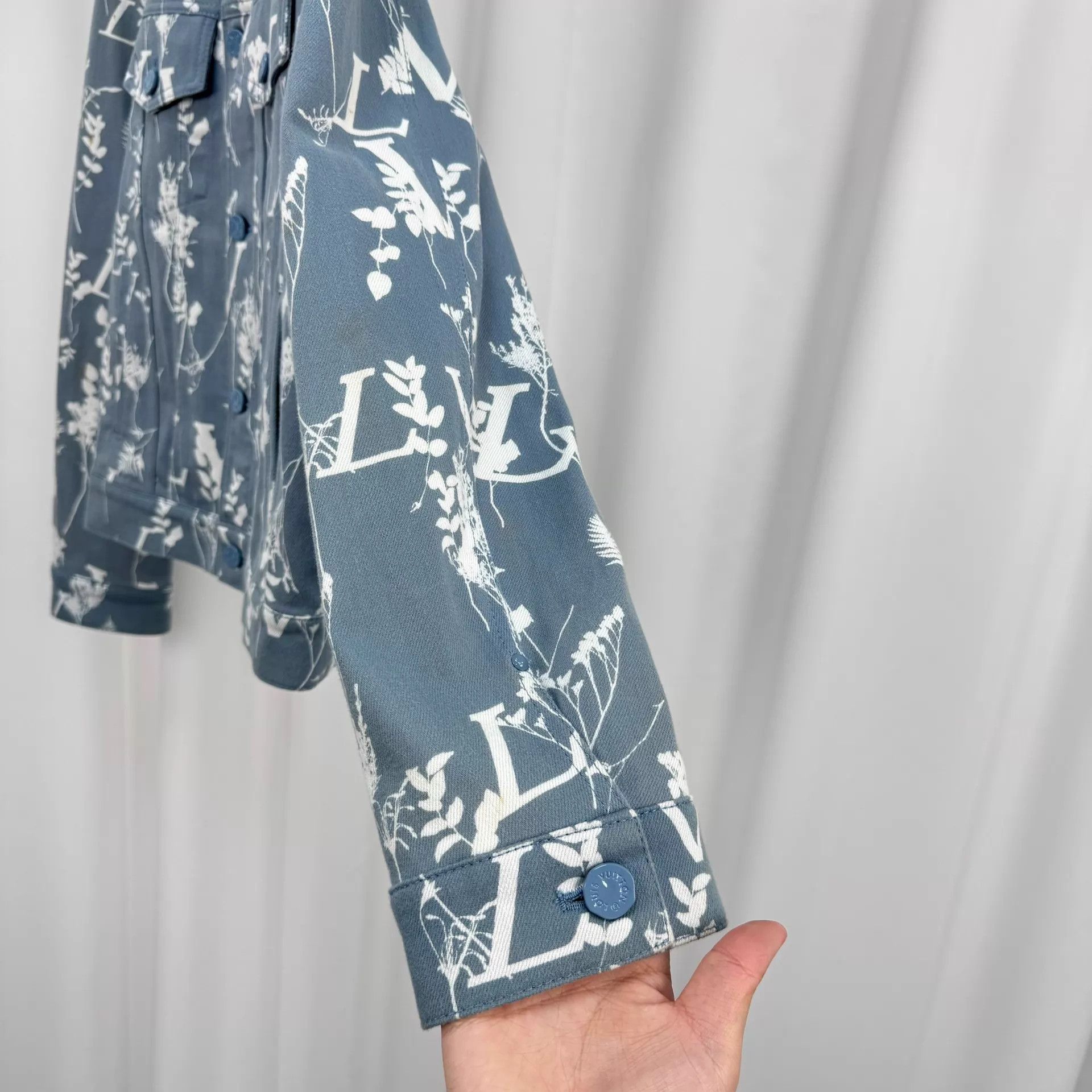 Louis Vuitton LV Wheat Ear AOP Denim Jacket 46 95 New with stains Size XL / US 12-14 / IT 48-50 - 5 Thumbnail