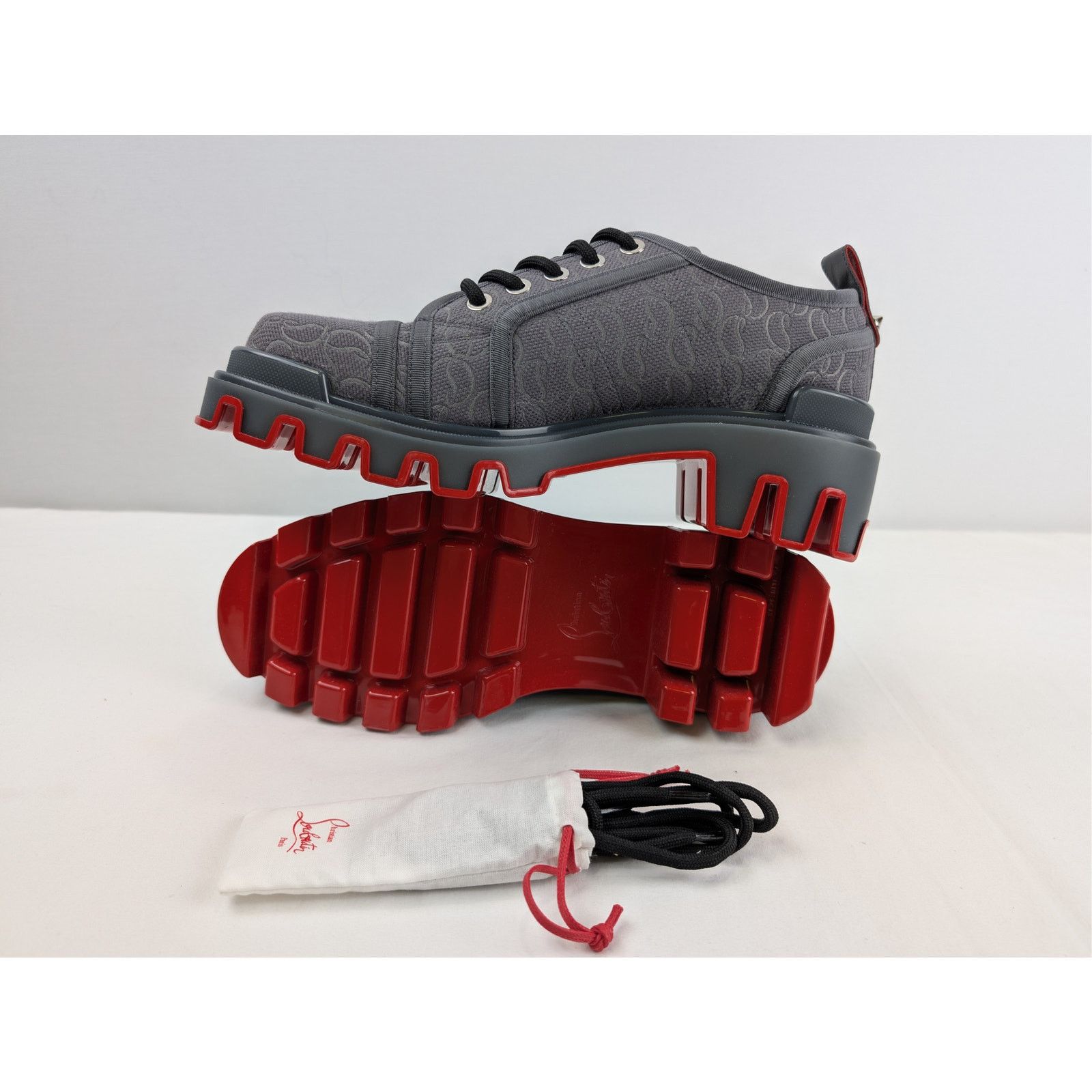 Christian Louboutin o1rshd1 Panamic Dune Flat Sneakers in Smoky Grey Size US 10 / EU 43 - 13 Thumbnail