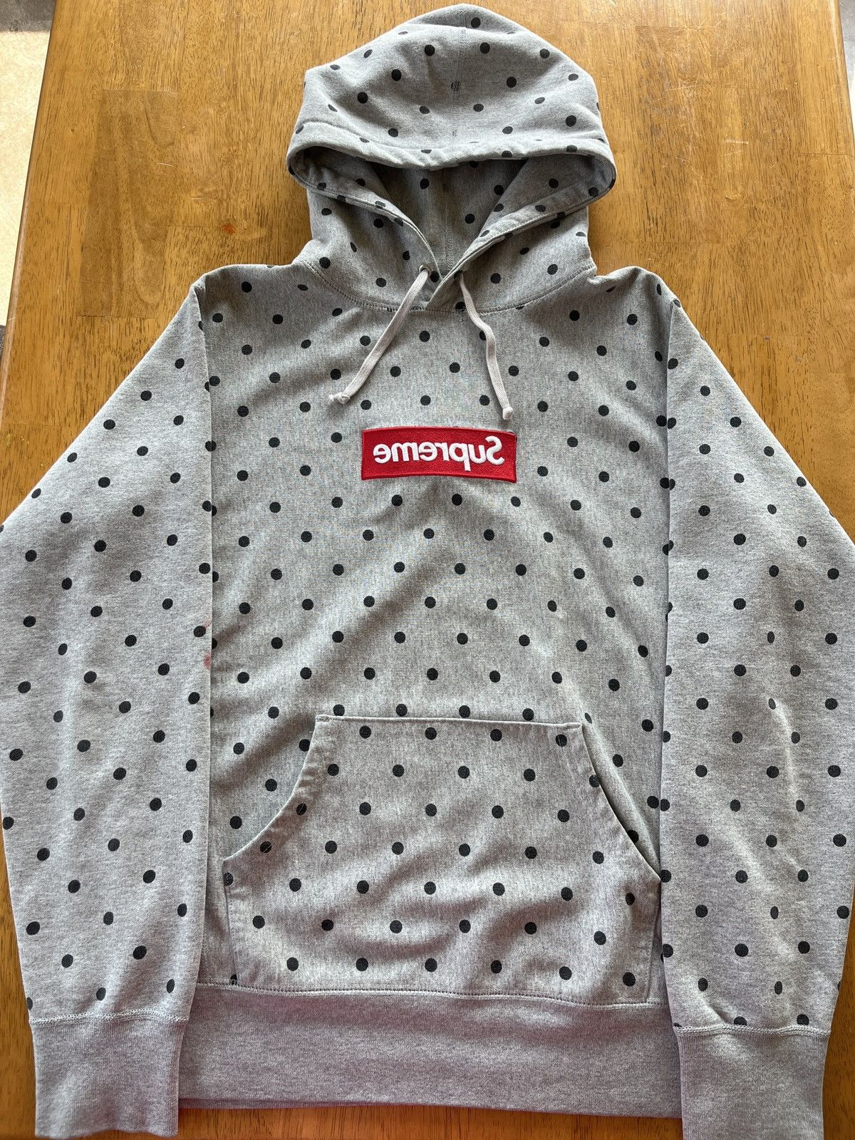 Cdg supreme polka dot hoodie deals