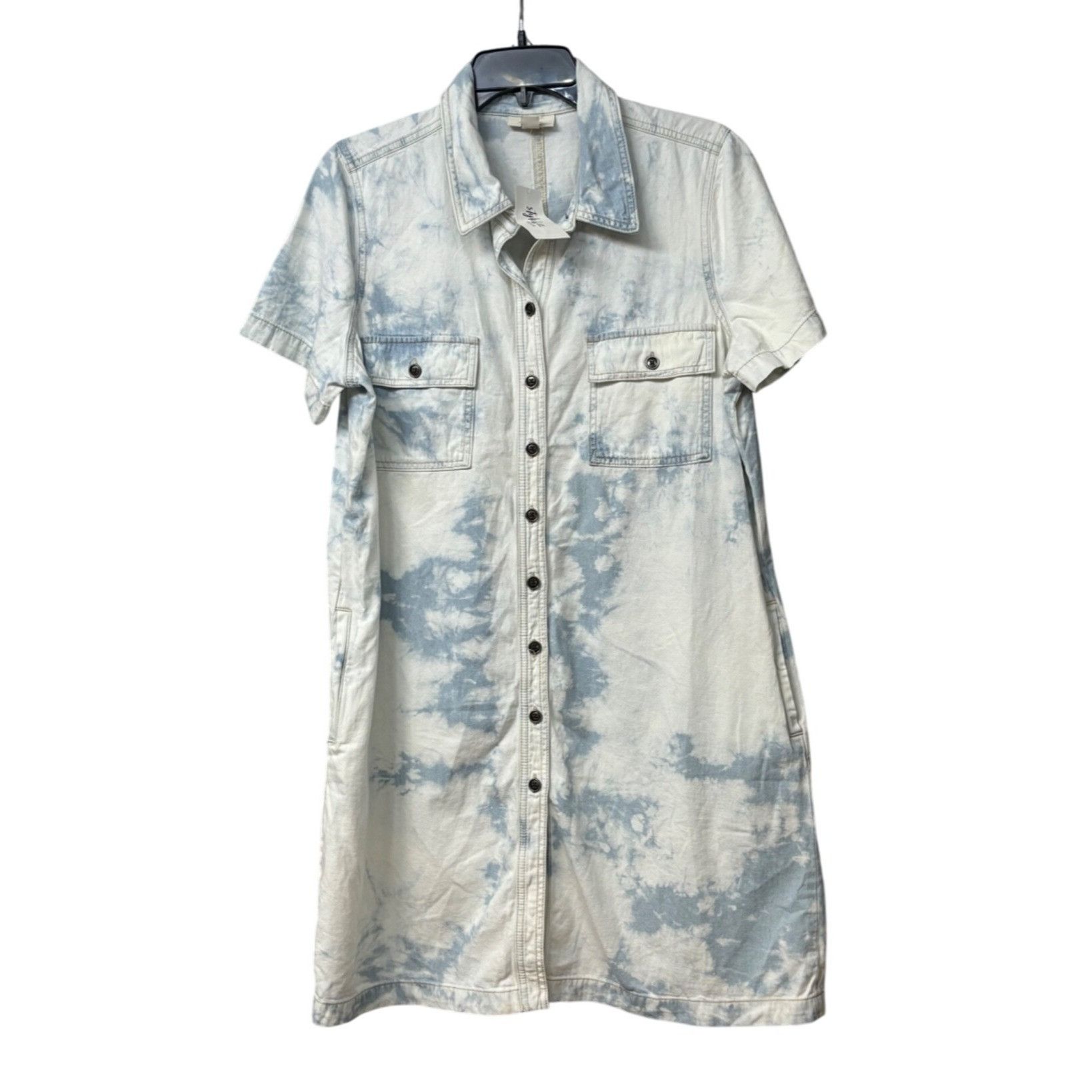 Style & Co Style & Co Petite Cotton Denim Shirtdress, Bleached Wash, 16 Size ONE SIZE - 9 Thumbnail