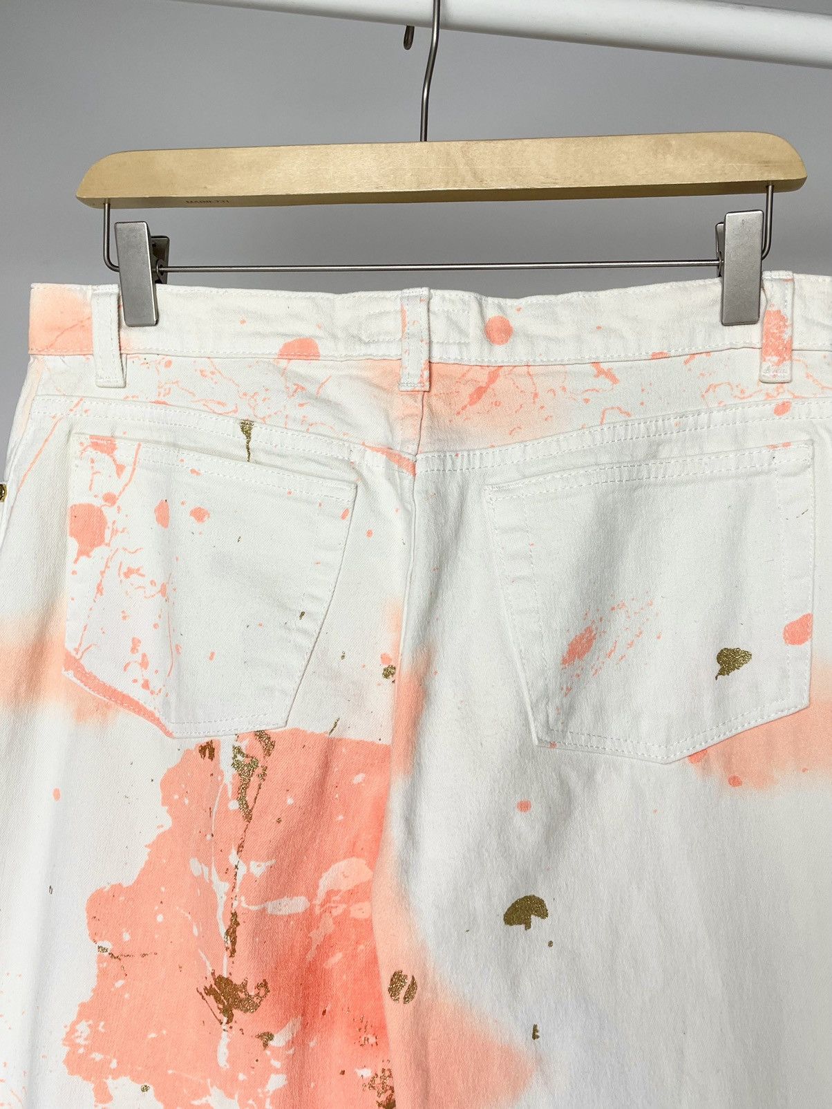 Roberto Cavalli Roberto Cavalli Vintage Paint Graphic White Jeans Just Pants Size US 32 / EU 48 - 12 Thumbnail