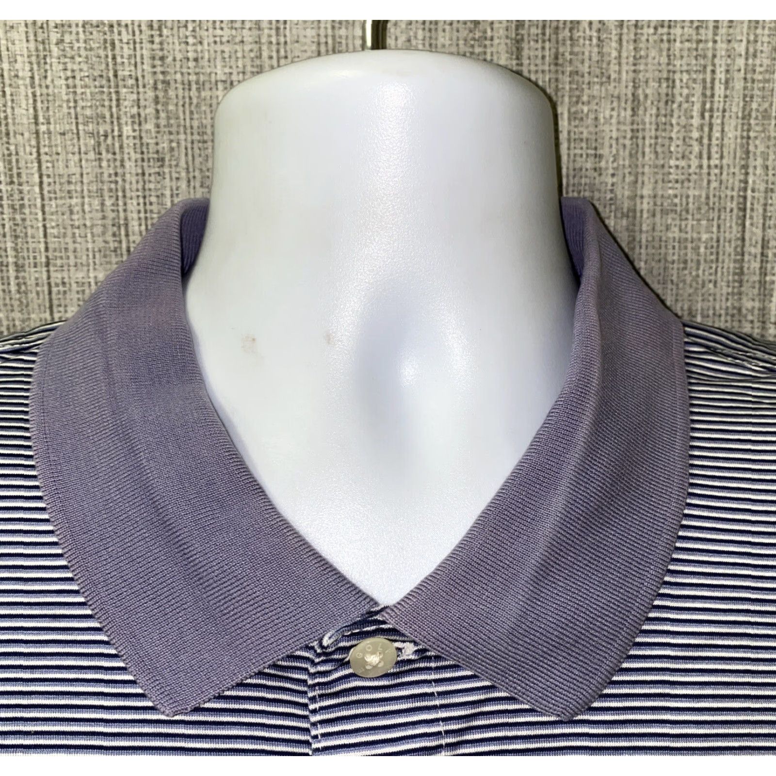 Vintage Tiger Woods Polo Shirt Mens Gray Striped Short Sleeve Golf XL Size Regular Men Size US XL / EU 56 / 4 - 3 Thumbnail