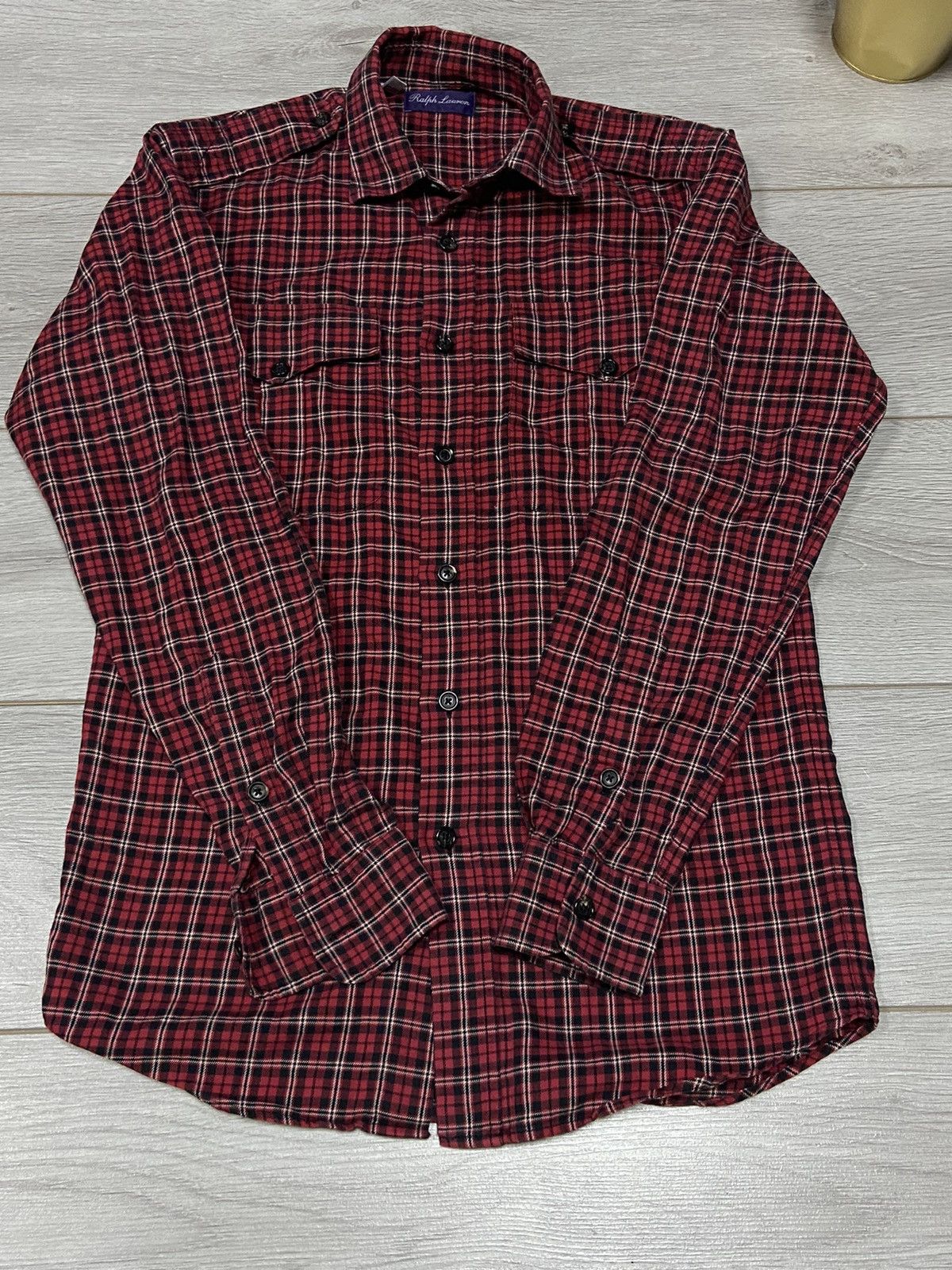 Ralph Lauren Purple Label POLO purple label Ralph Lauren check shirt buttons flannel Size US S / EU 44-46 / 1 - 7 Thumbnail
