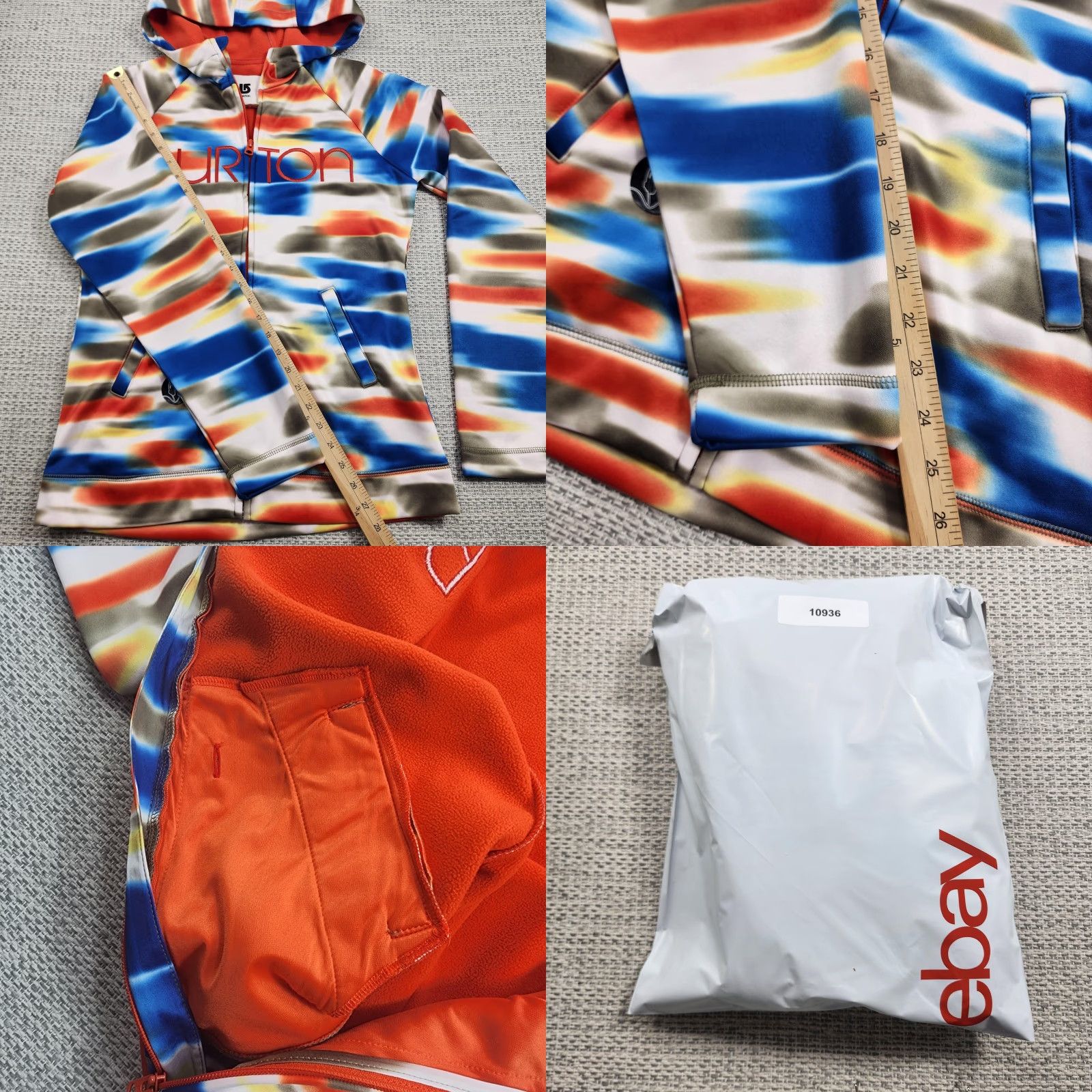 Burton Burton Hoodie Womens Large Multicolor Full Zip WB Peak Fleece Lined Snowboard Size L / US 10 / IT 46 - 9 Thumbnail