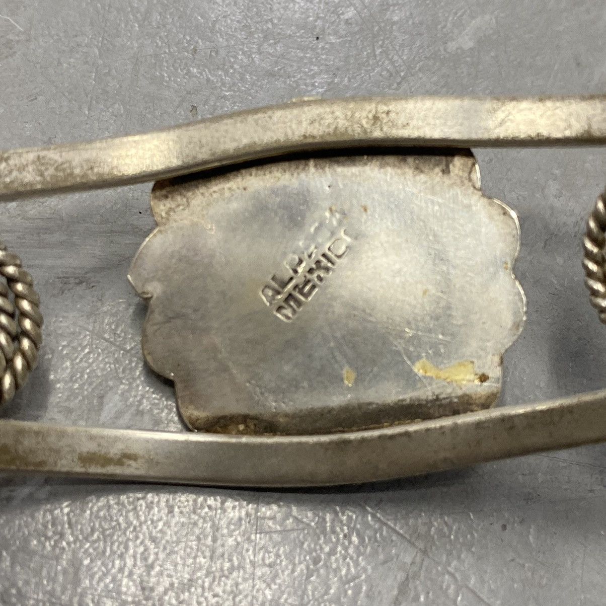Kapital × Vintage Vtg 60s 70s Alpaca Silver Floral Rope Motif Western Cuff Size ONE SIZE - 5 Thumbnail