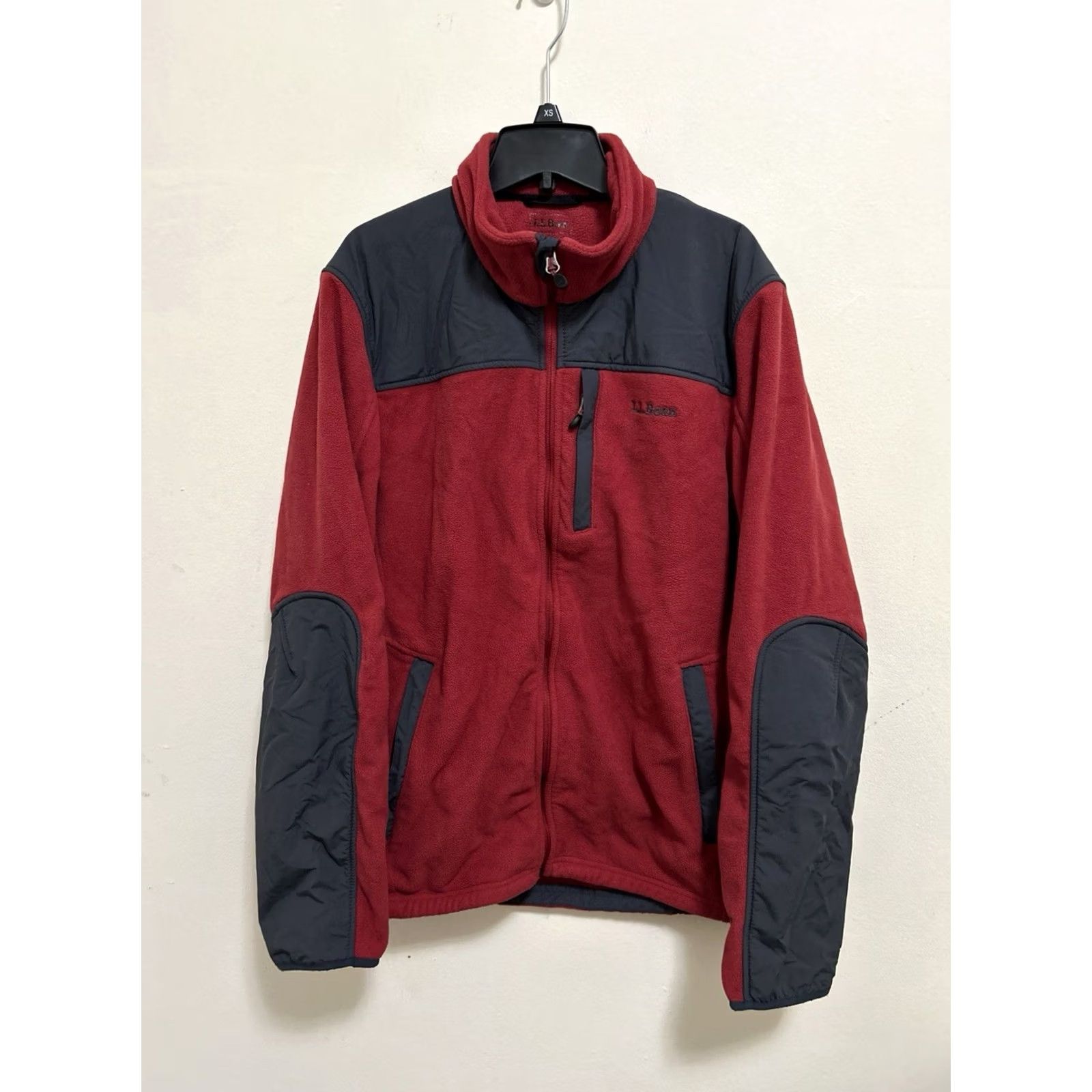 Vintage L.L. Bean Fleece Polartec Jacket Mens Large Full Zip Outdoor Hiking Red Gray Jacket Size US L / EU 52-54 / 3 - 2 Thumbnail