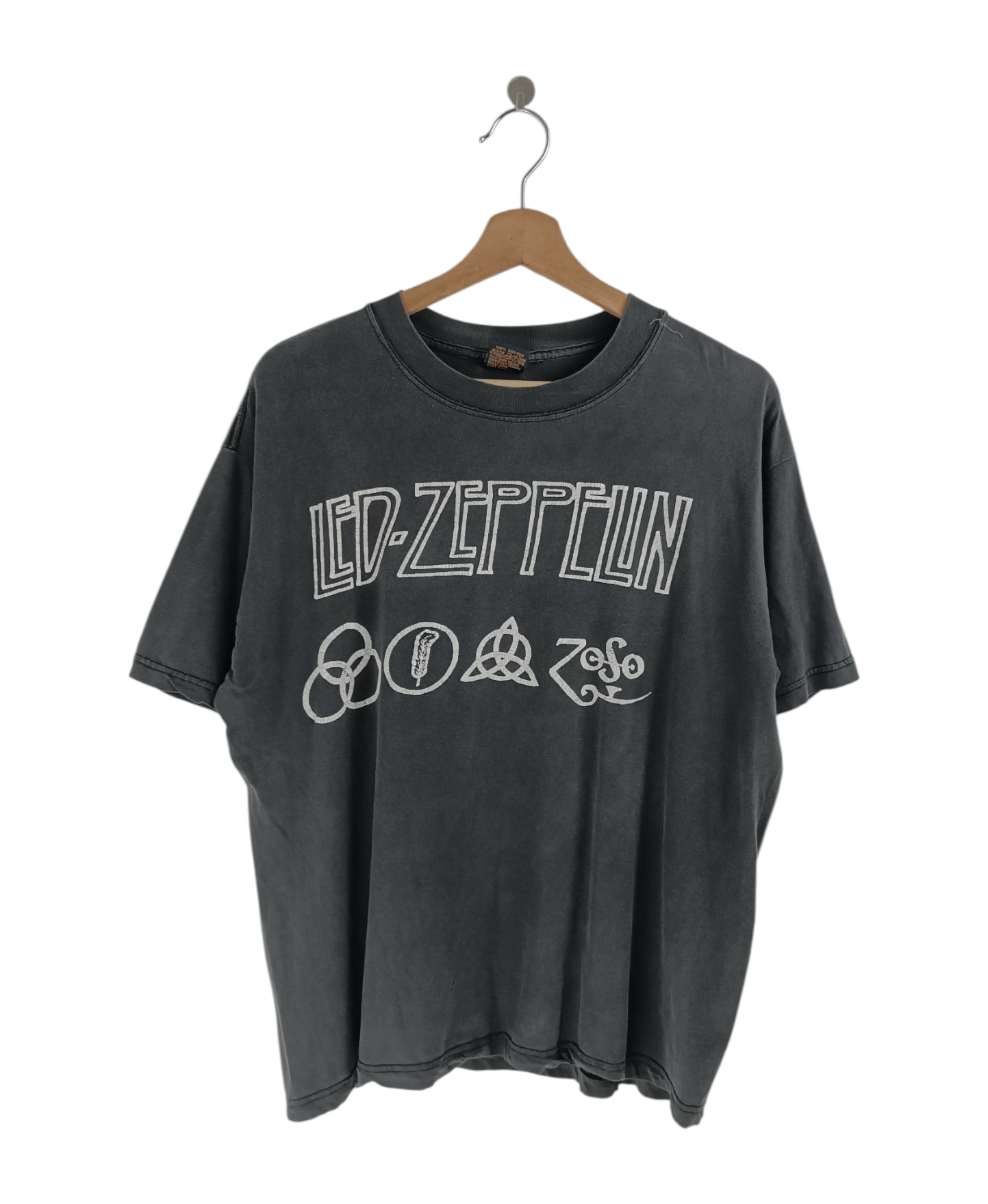 Band Tees THRASHED FADED VINTAGE 2000s LED ZEPPELIN LOGO TEE sabbath Size US L / EU 52-54 / 3 - 1 Thumbnail
