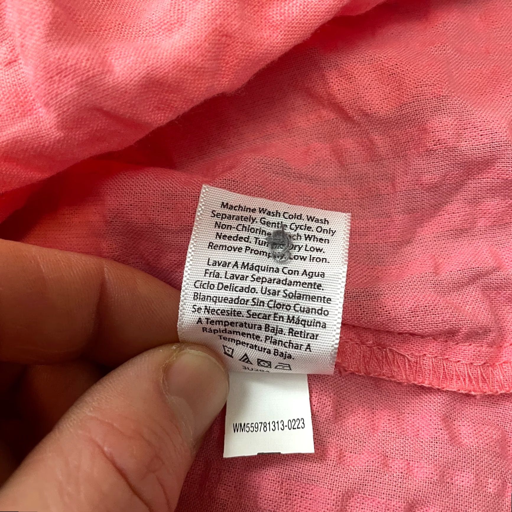 Vintage Time & True Blouse Shirt Womes 2XL Pink Plaid Button Up Collared Sleeveless Knit Cotton Polyester Casual Women's Size XXL / US 16-18 / IT 52-54 - 5 Thumbnail